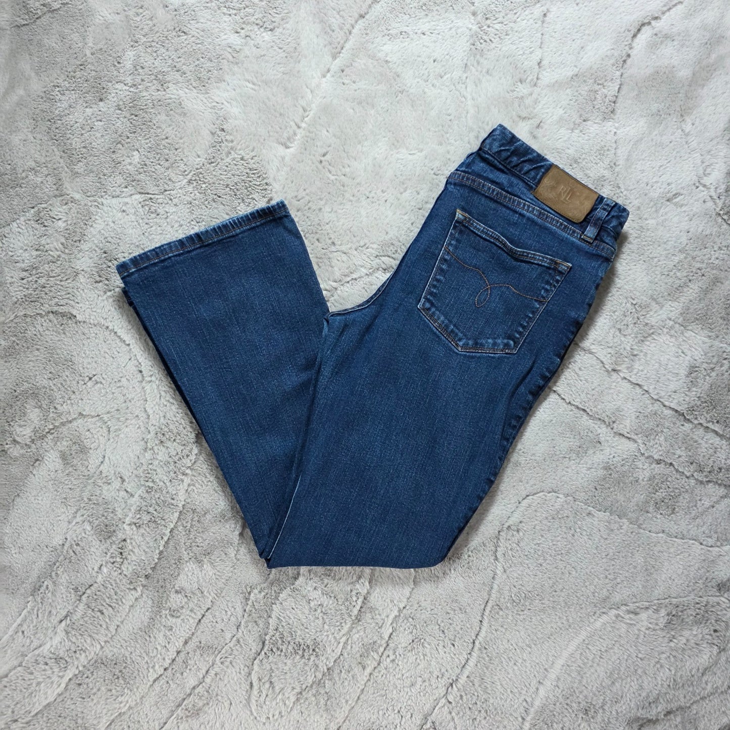 Lauren Jeans Co Ralph Lauren Women's Bootcut Jeans W30 L30 Dark Blue Stretch