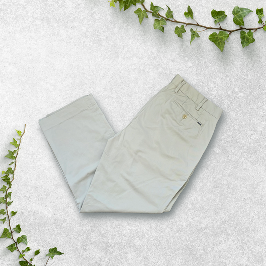 Polo Ralph Lauren Beige Chino Trousers W34 L27 Classic Fit Stretch Cotton