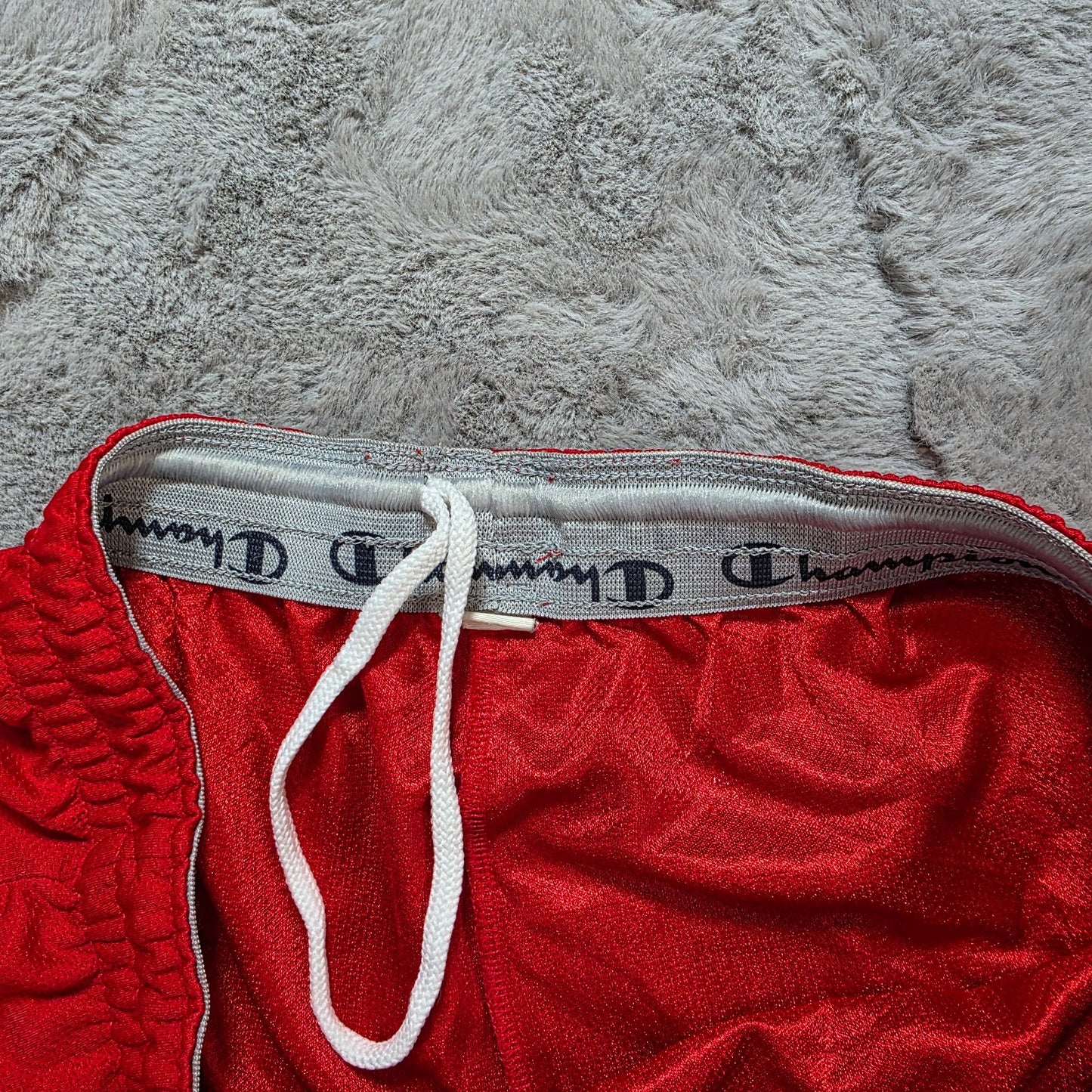 Champion Pioneers Red Mesh Sports Shorts W30 Vintage Style Basketball Gym