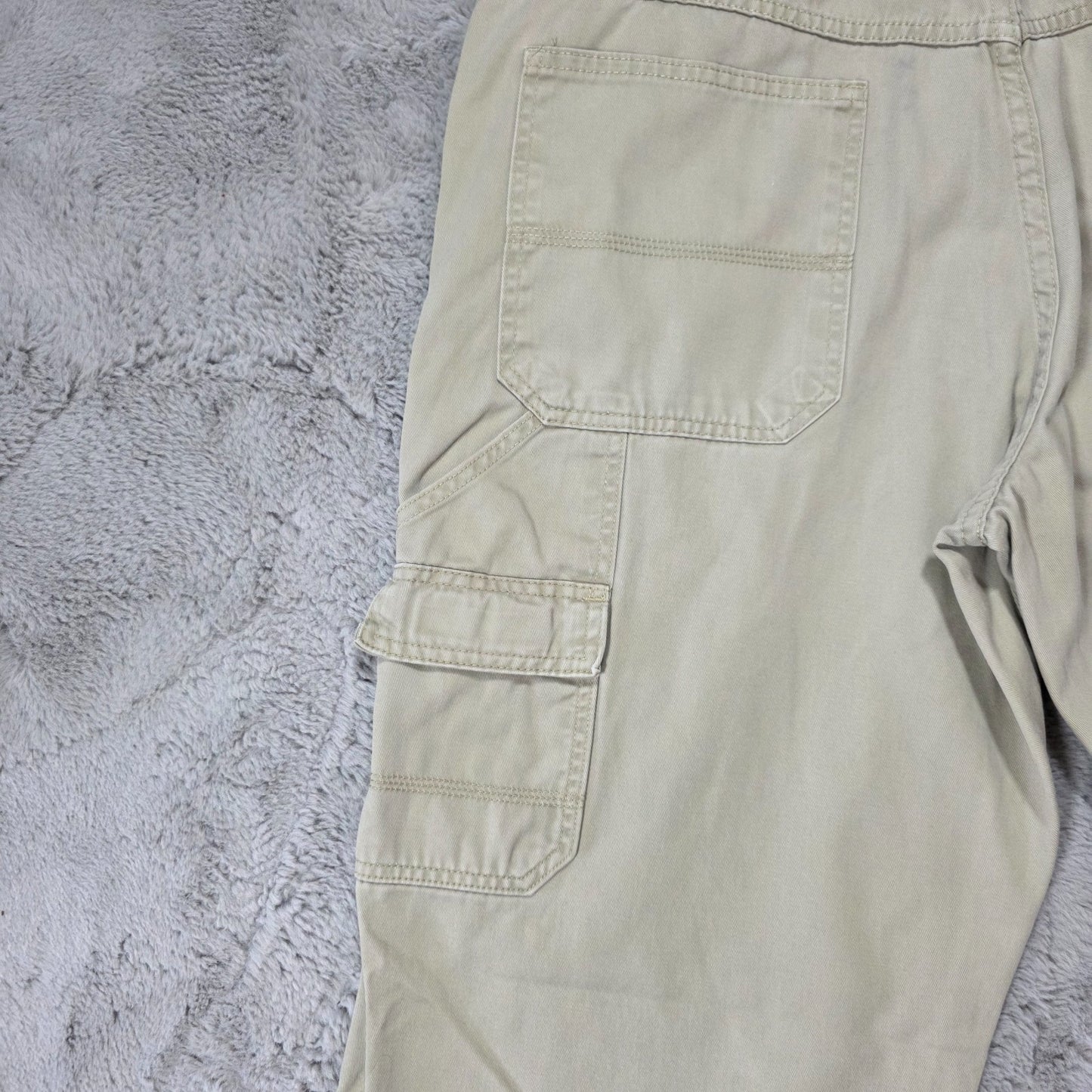 Wrangler Carpenter Jeans Men’s Straight Beige W36 L32 100% Cotton (Made in Egypt