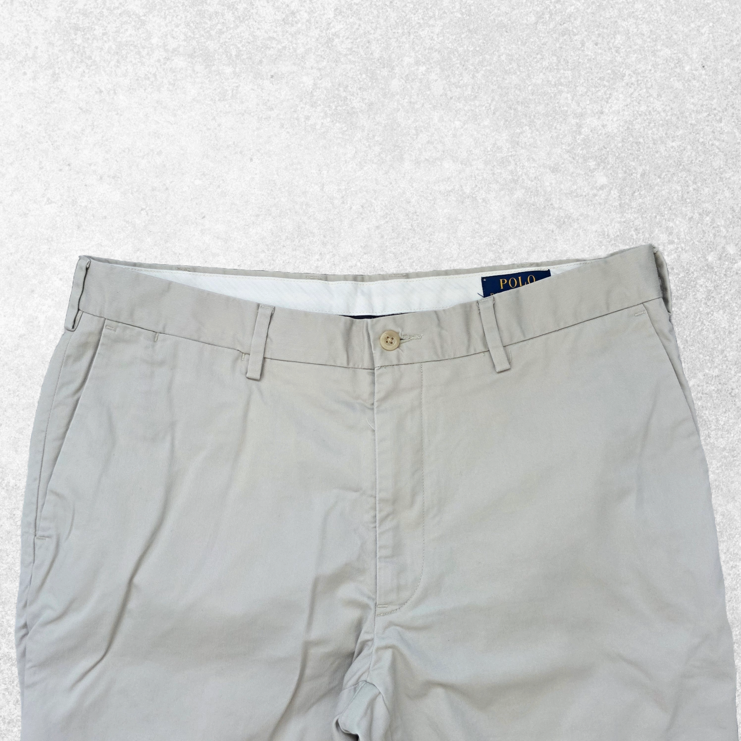 Polo Ralph Lauren Beige Chino Trousers W34 L27 Classic Fit Stretch Cotton