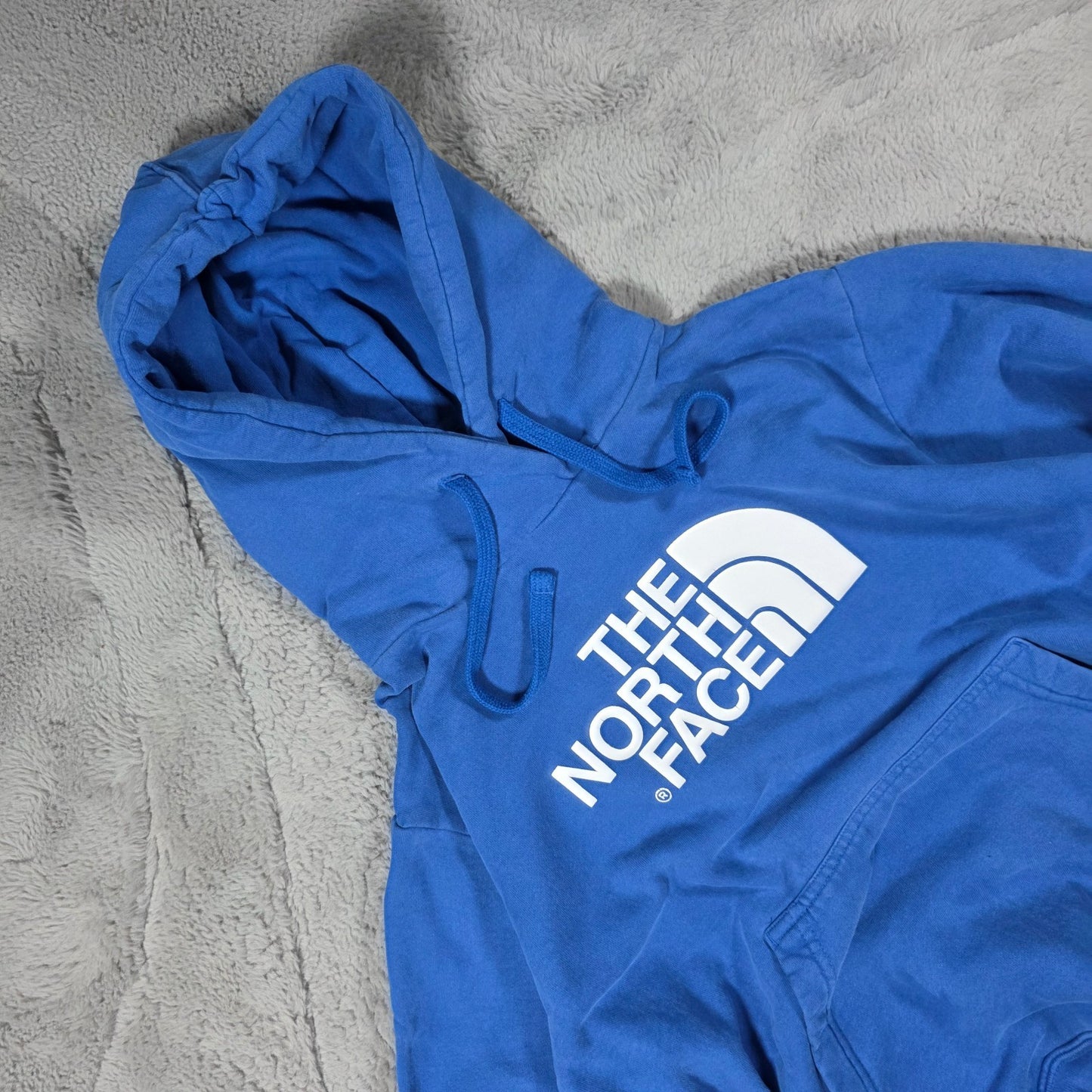 The North Face Blue Logo Pullover Hoodie Men’s Size S Sweatshirt