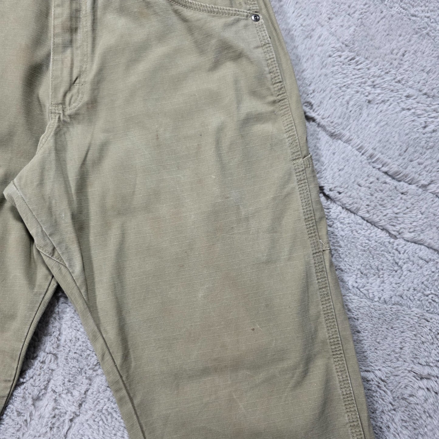 Wrangler Riggs Workwear carpenter trousers khaki-olive W32 L32 mens straight leg