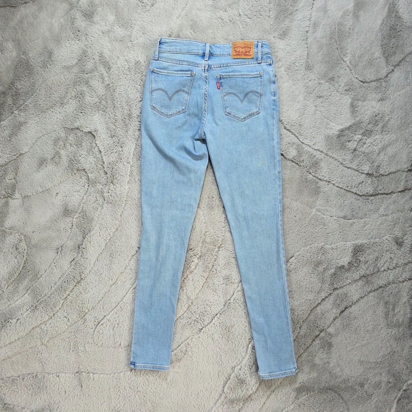 Levi's 711 Skinny Light Wash Jeans Women’s W25 L28 Mid Rise Stretch Denim
