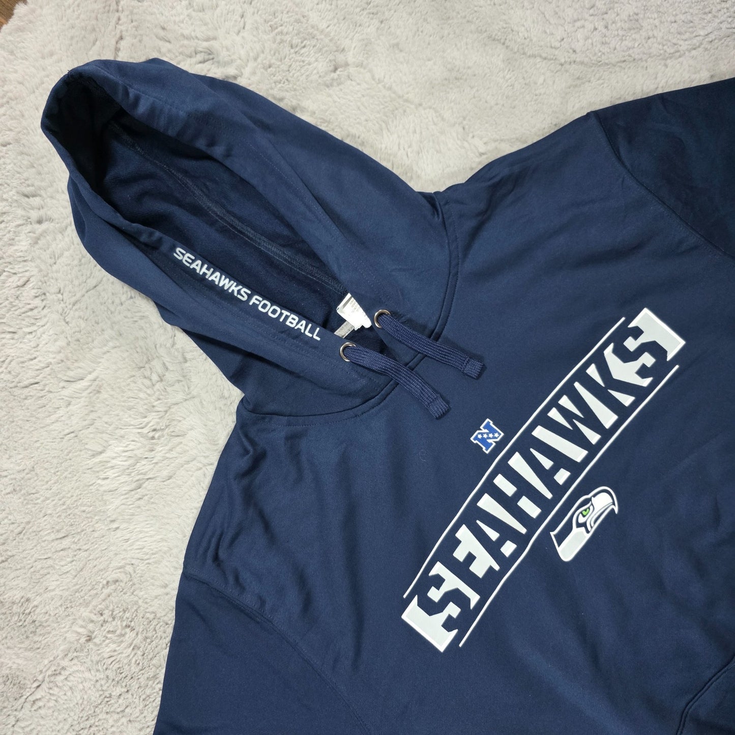 NFL Seattle Seahawks Hoodie Navy Blue L β Lightweight Team Apparel Pullover