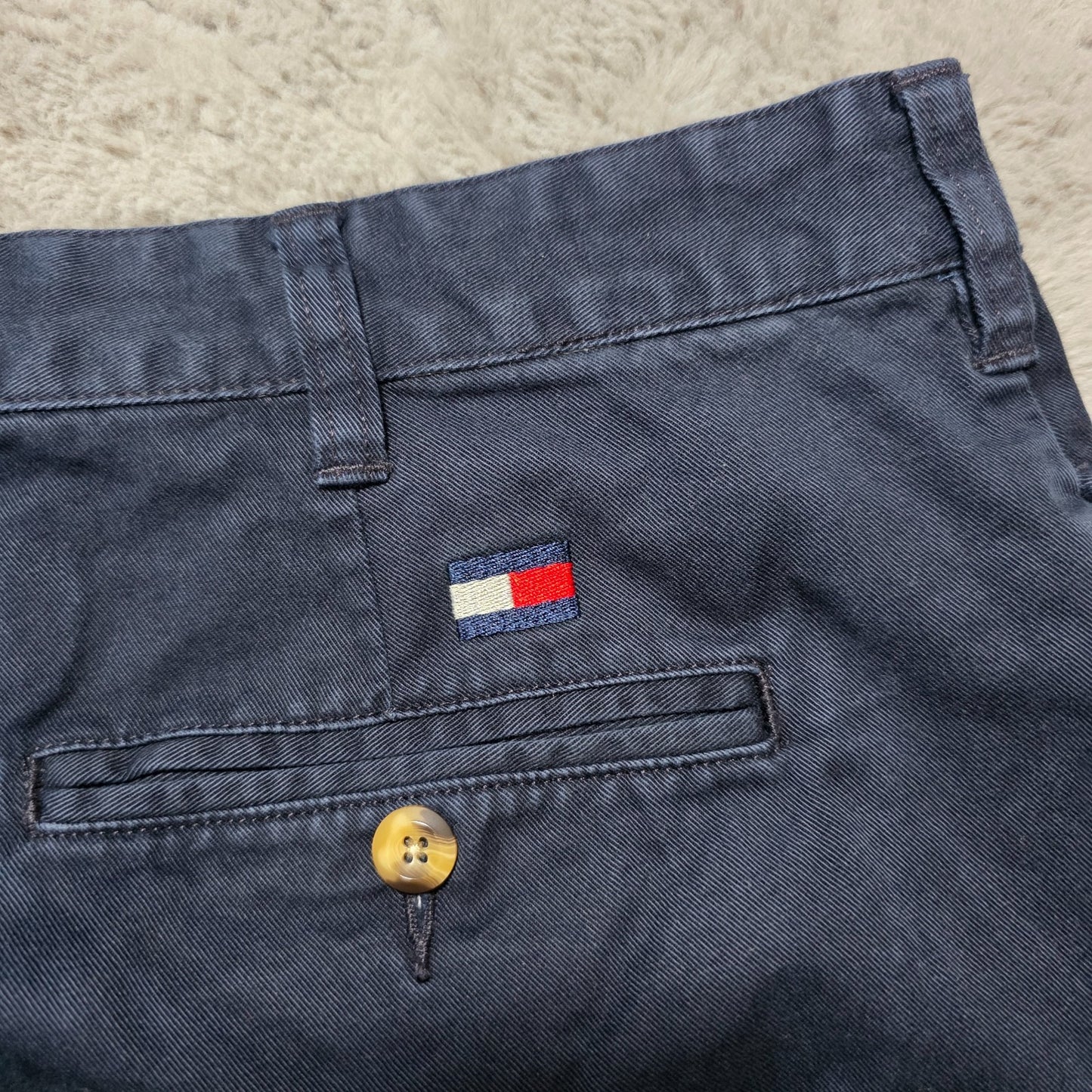 Vintage 2002 Tommy Hilfiger Blue Chino Trousers W38 L34 Cotton Mauritius