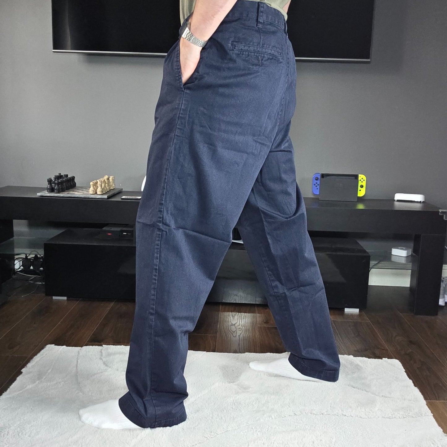 Vintage 2002 Tommy Hilfiger Blue Chino Trousers W38 L34 Cotton Mauritius