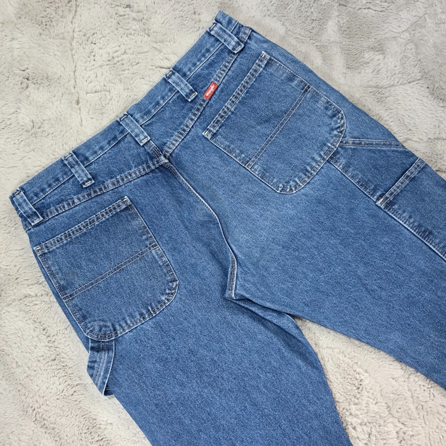 Wrangler Carpenter Jeans Blue W36 L32 Straight Leg Workwear (No Size Label)