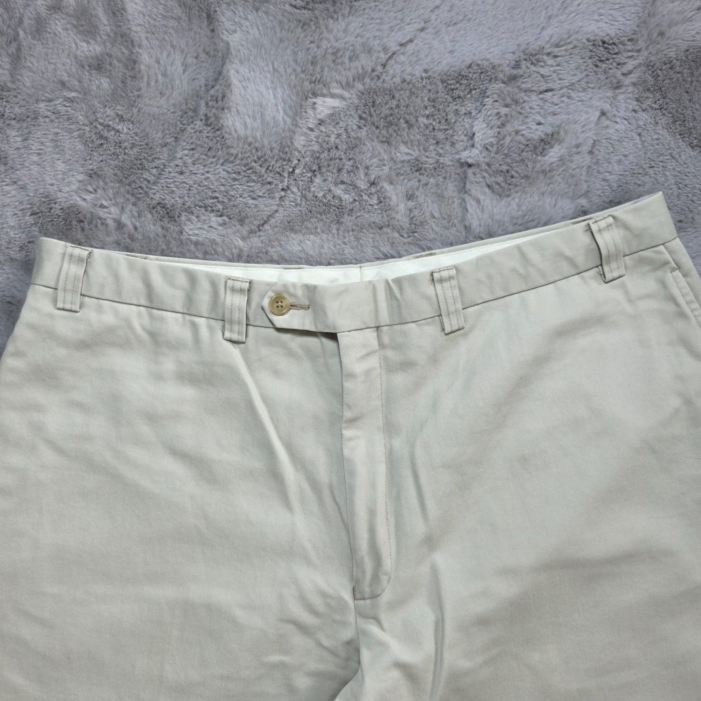 Lauren Ralph Lauren Beige Cotton Pleated Trousers W38 L32 Classic Fit Chino Smar