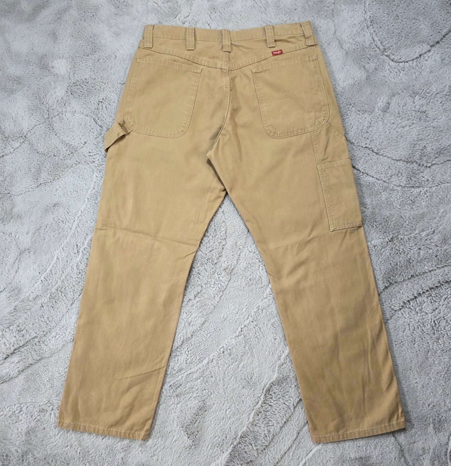 Wrangler carpenter trousers beige men’s W34 L30 straight leg utility workwear je