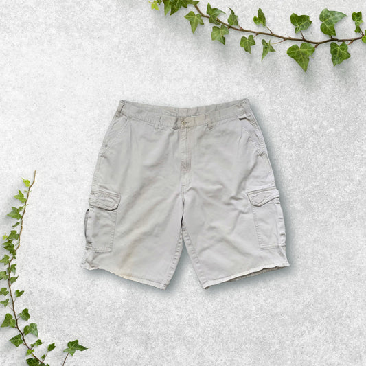 Dickies Cargo Shorts Beige W36 Utility Workwear Cotton Summer Pockets