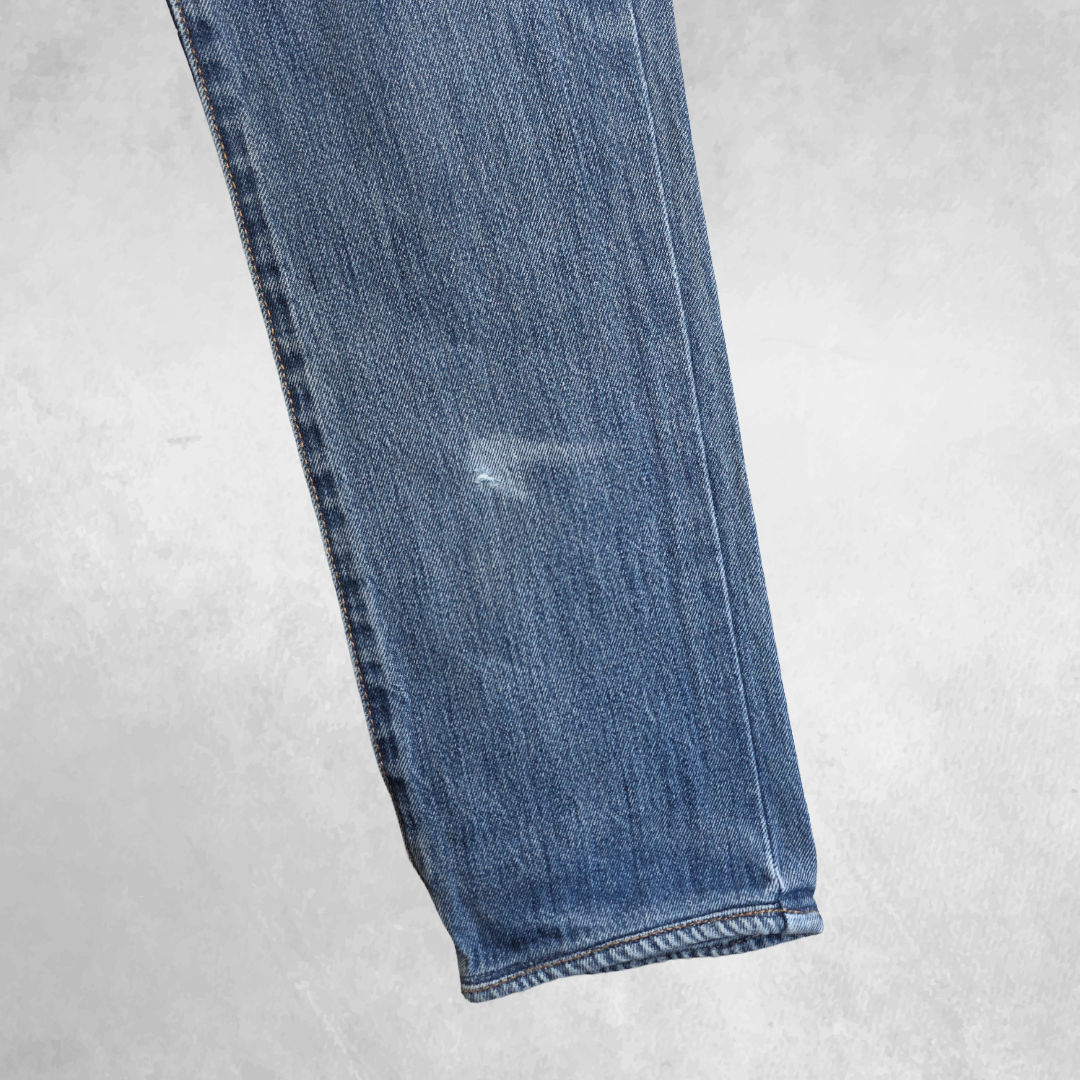 Levis 501 Jeans Mens W31 L30 (Tag W34 L32) Blue Straight Leg Denim Button Fly