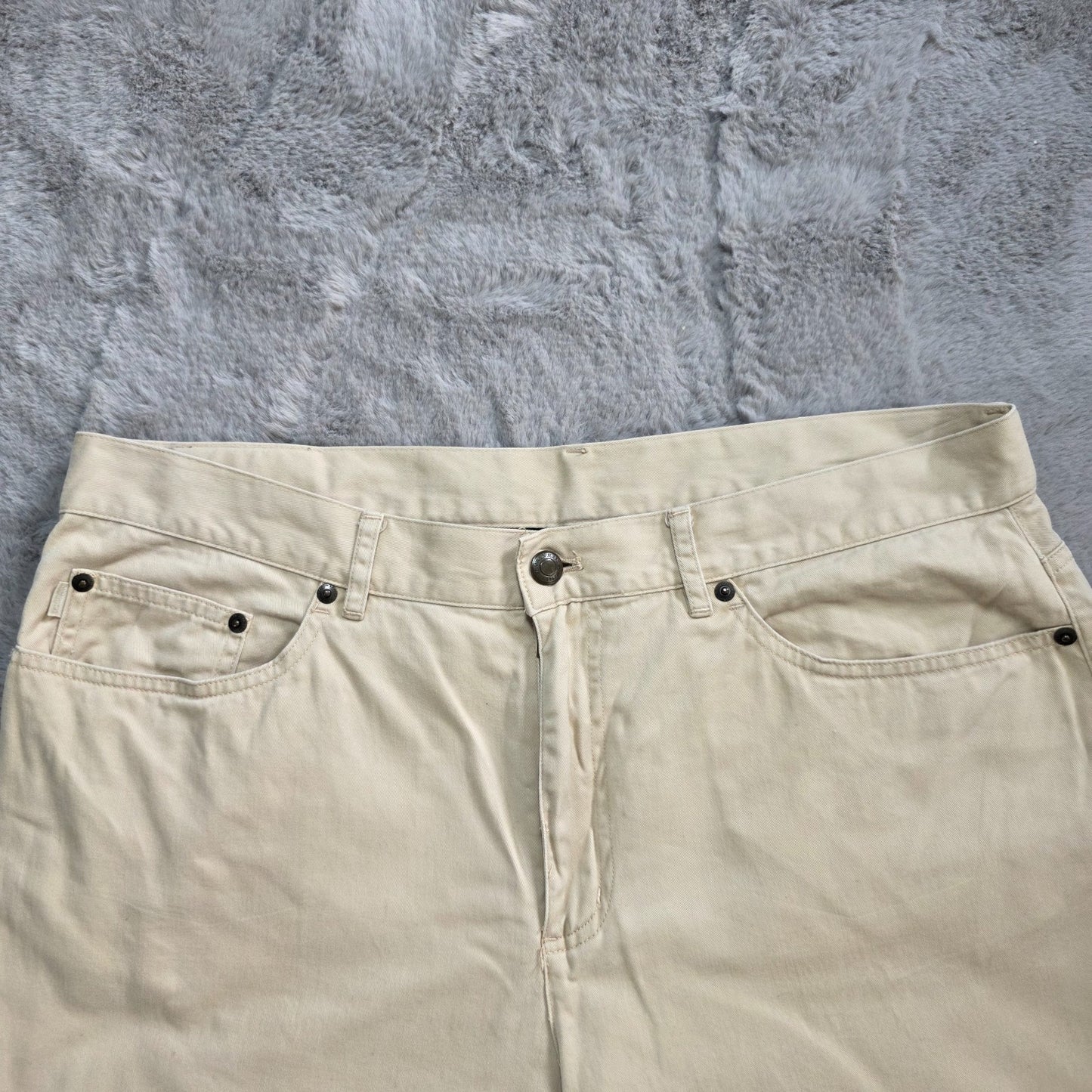 Lauren Ralph Lauren Cream Cropped Jeans W35 US 14 UK 18 Plus Size 3/4 Trousers