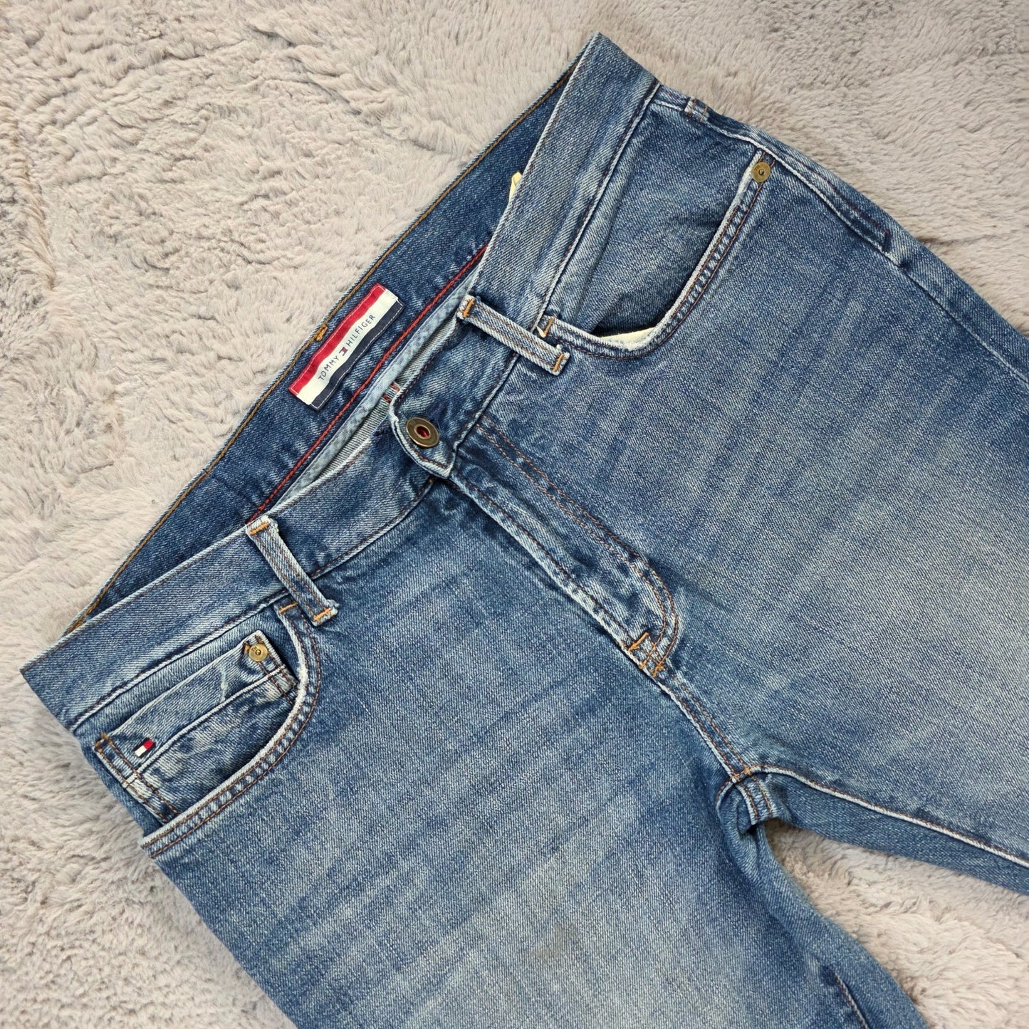 Tommy Hilfiger Men’s Slim Fit Blue Denim Jeans W33 L34 (Actual 33x30)