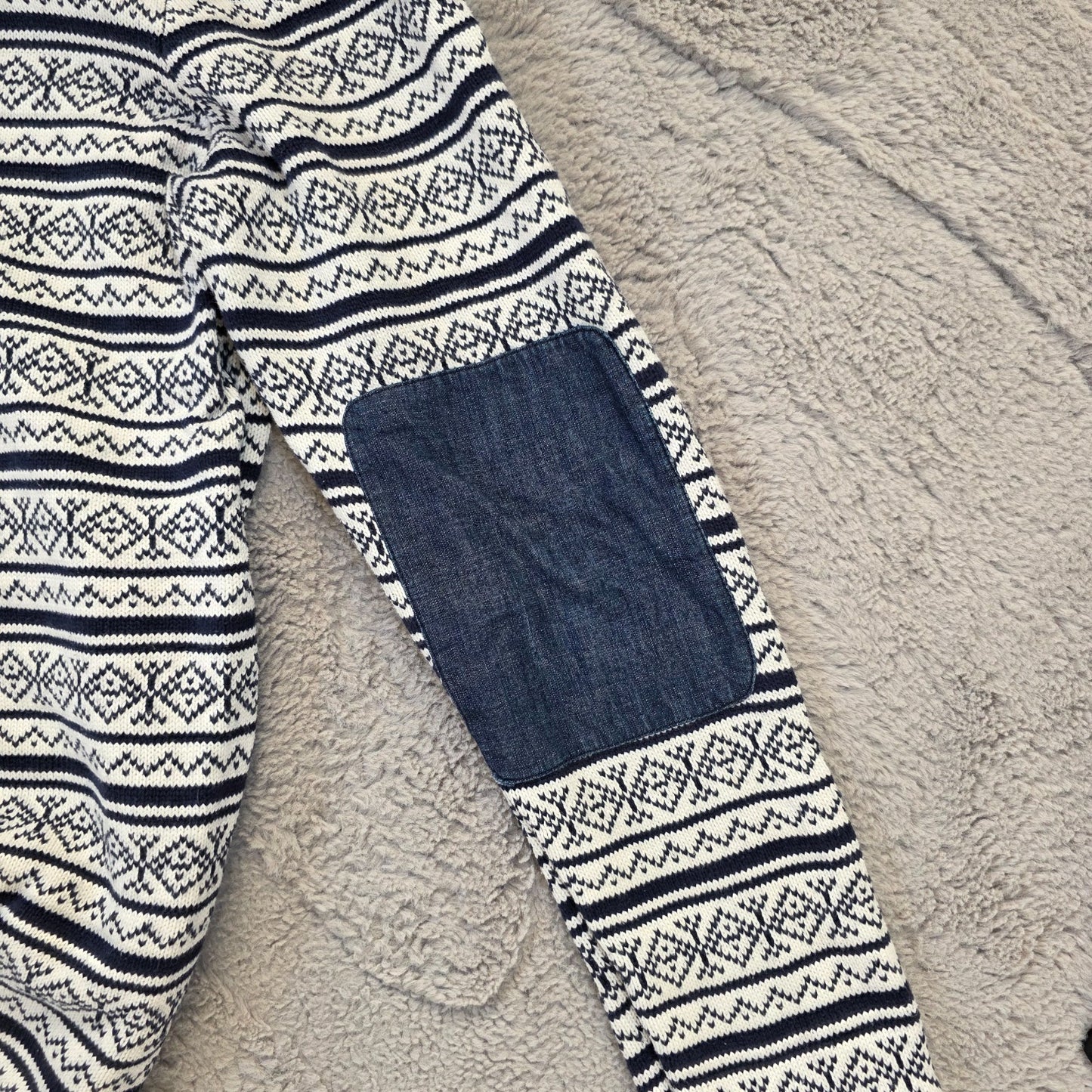 Sean John Men’s Patterned Knit Sweater L Vintage Y2K Cotton Jumper