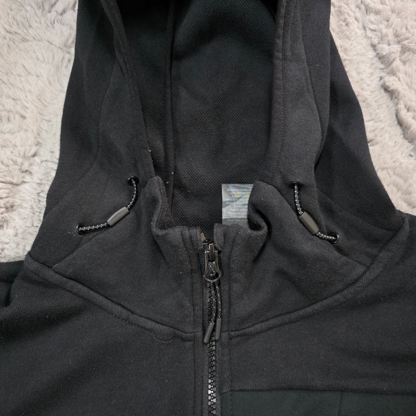 Champion Zip-Up Hoodie Black M β Performance Tech Jacket with Thumb Holes