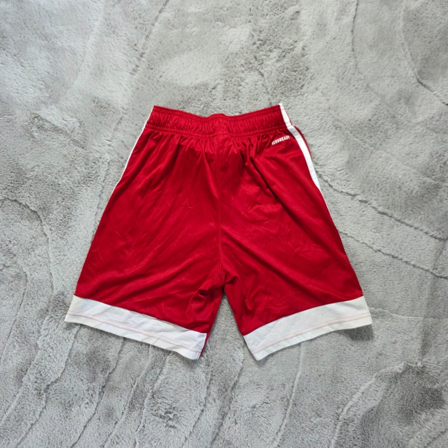 Adidas Arizona Football Shorts Red White Youth L (13β14Y) AEROREADY W22
