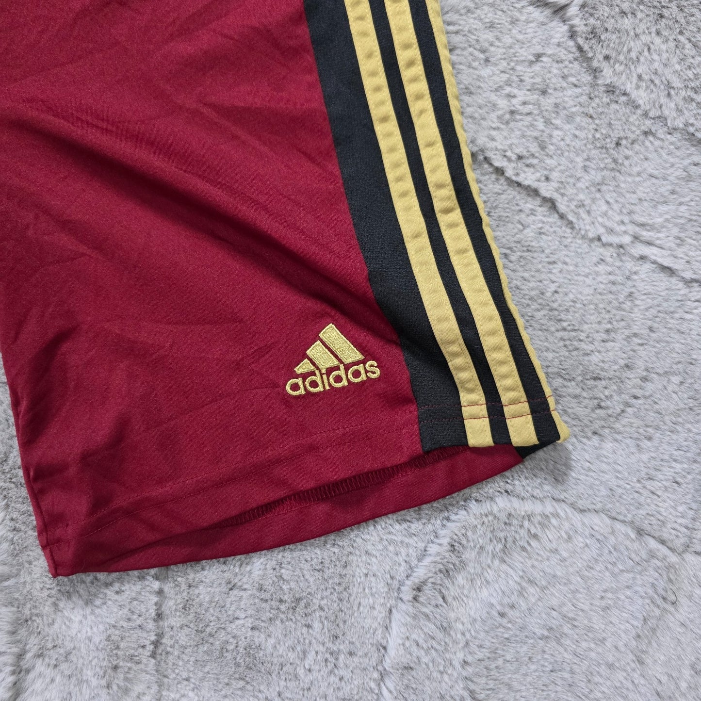 Adidas ClimaCool Shorts W28 Red Black Gold Trim Drawstring Sports Gym M 11β12Y