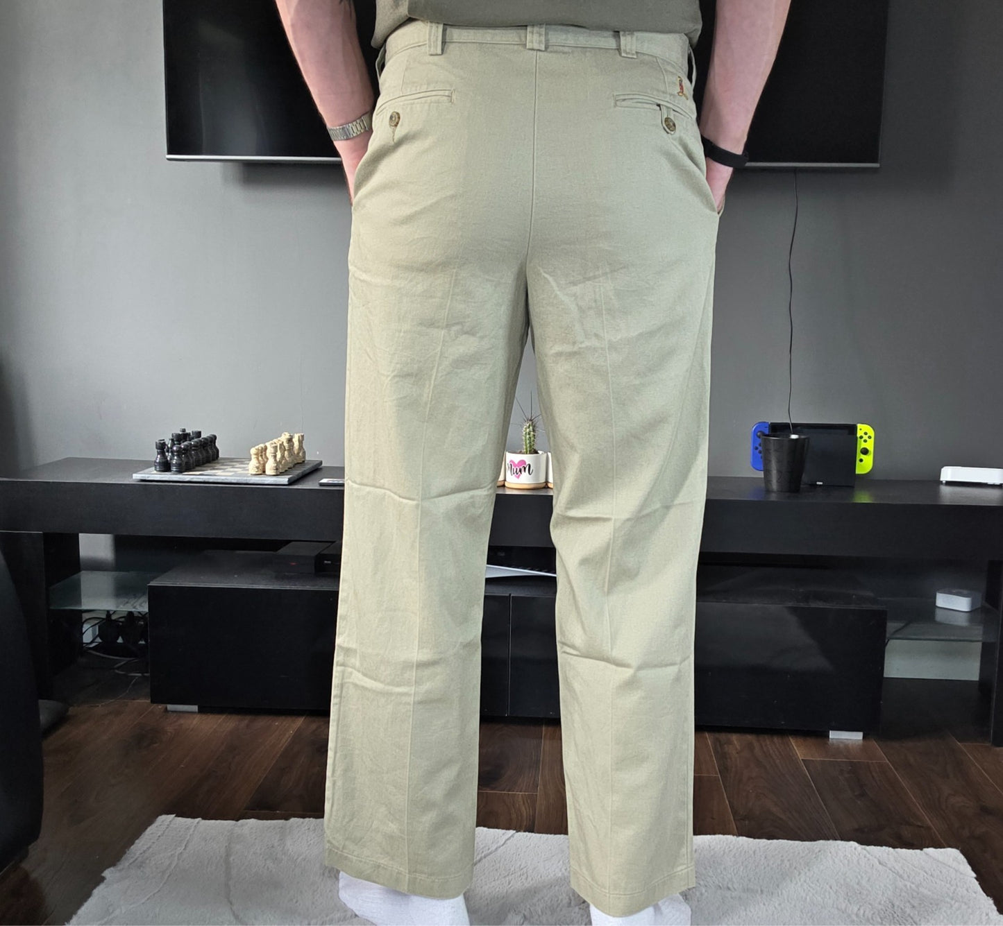 Tommy Hilfiger Beige Chino Trousers W34 L30 Men’s Made in Dominican Republic