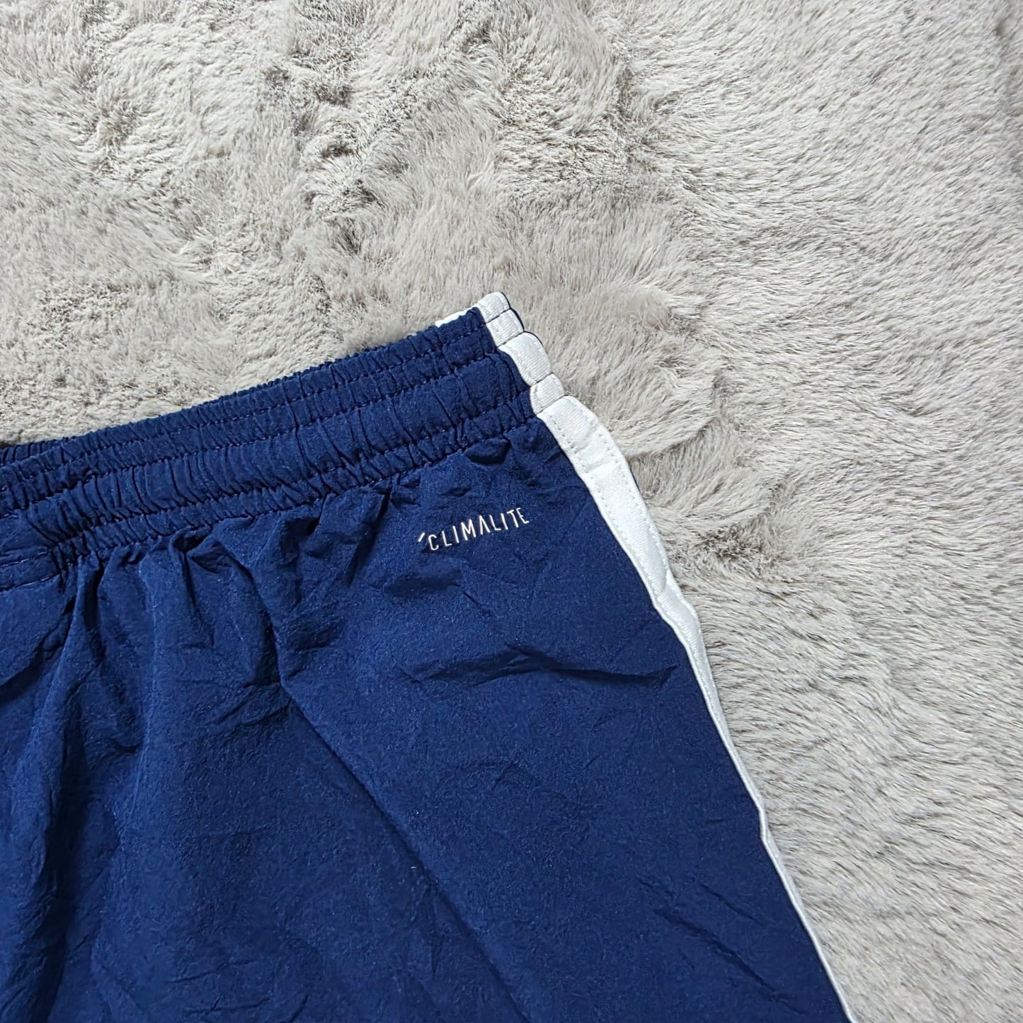 Adidas Climalite Navy Sports Shorts Youth L 13-14Y W24 Gym Training Logo