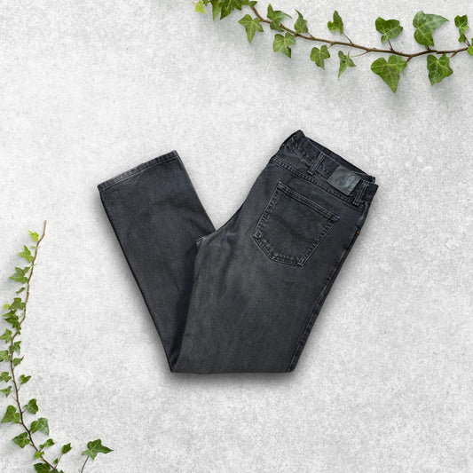 Lee 2008908 Vintage Jeans Men's Black Straight Leg W38 L34 Made in Mexico