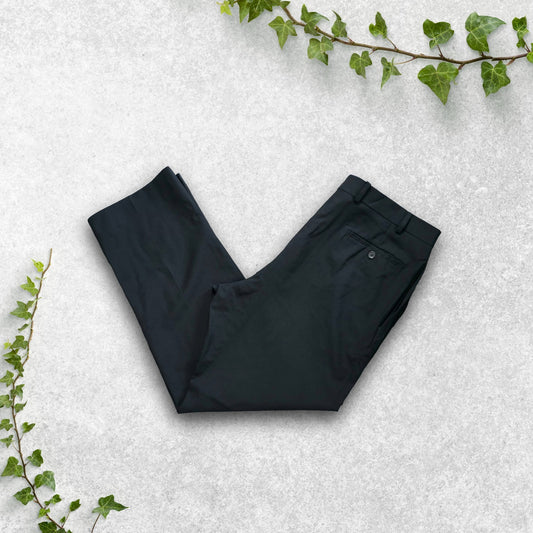 Lauren Ralph Lauren Men’s Black Wool Total Comfort Suit Dress Trousers W36 L30