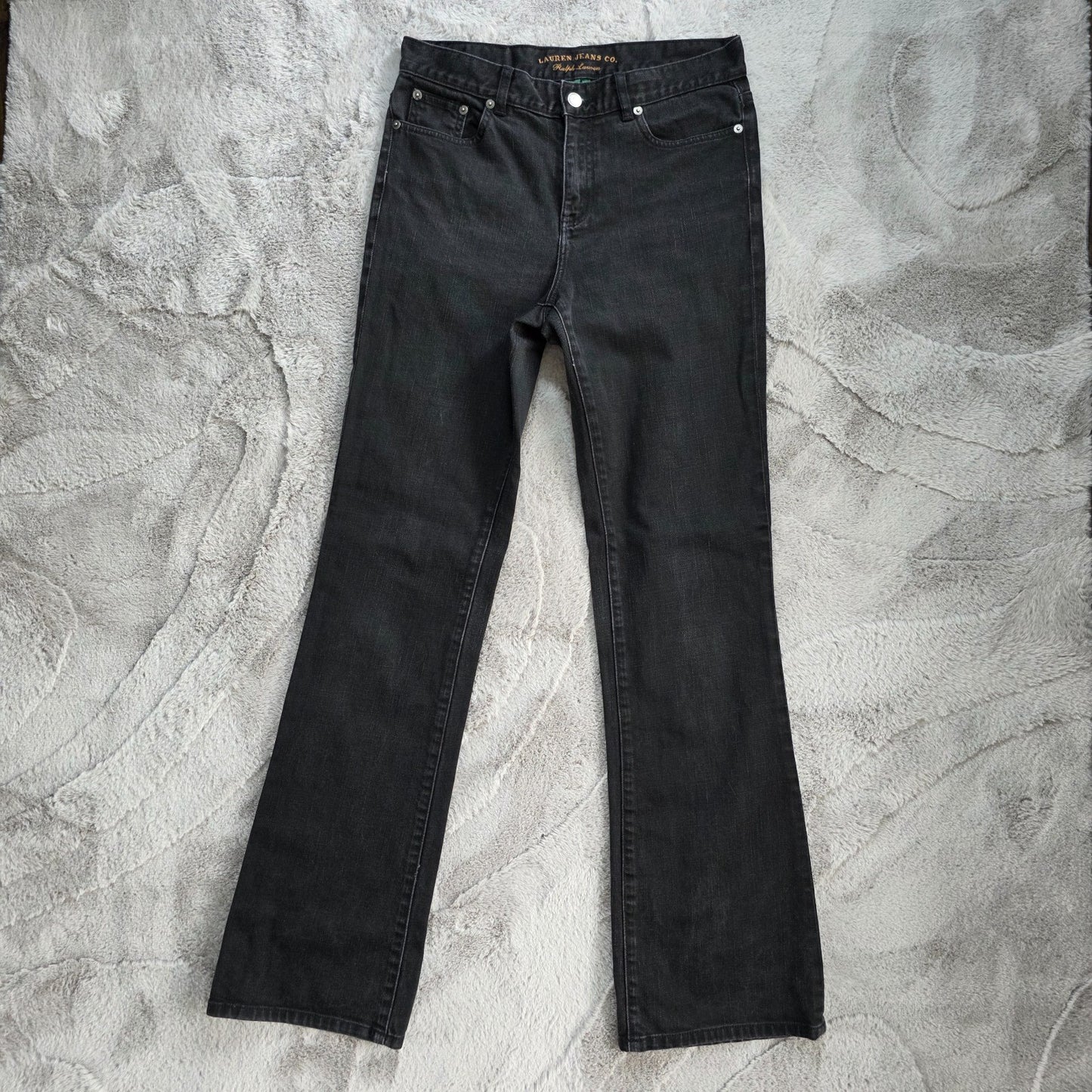 Lauren Ralph Lauren Black Bootcut Jeans Size US 4 UK 8 W28 L33 Stretch Denim