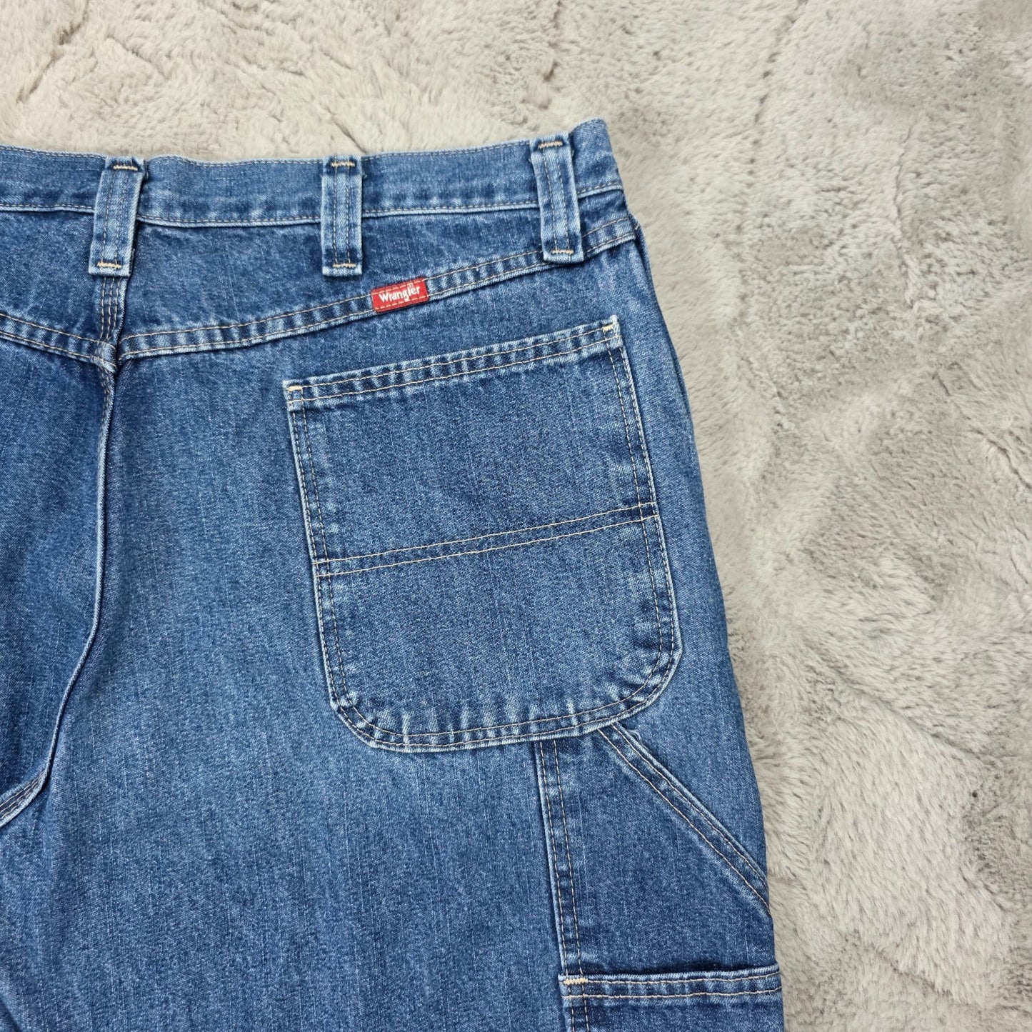 Wrangler Carpenter Jeans Blue W36 L32 Straight Leg Workwear (No Size Label)