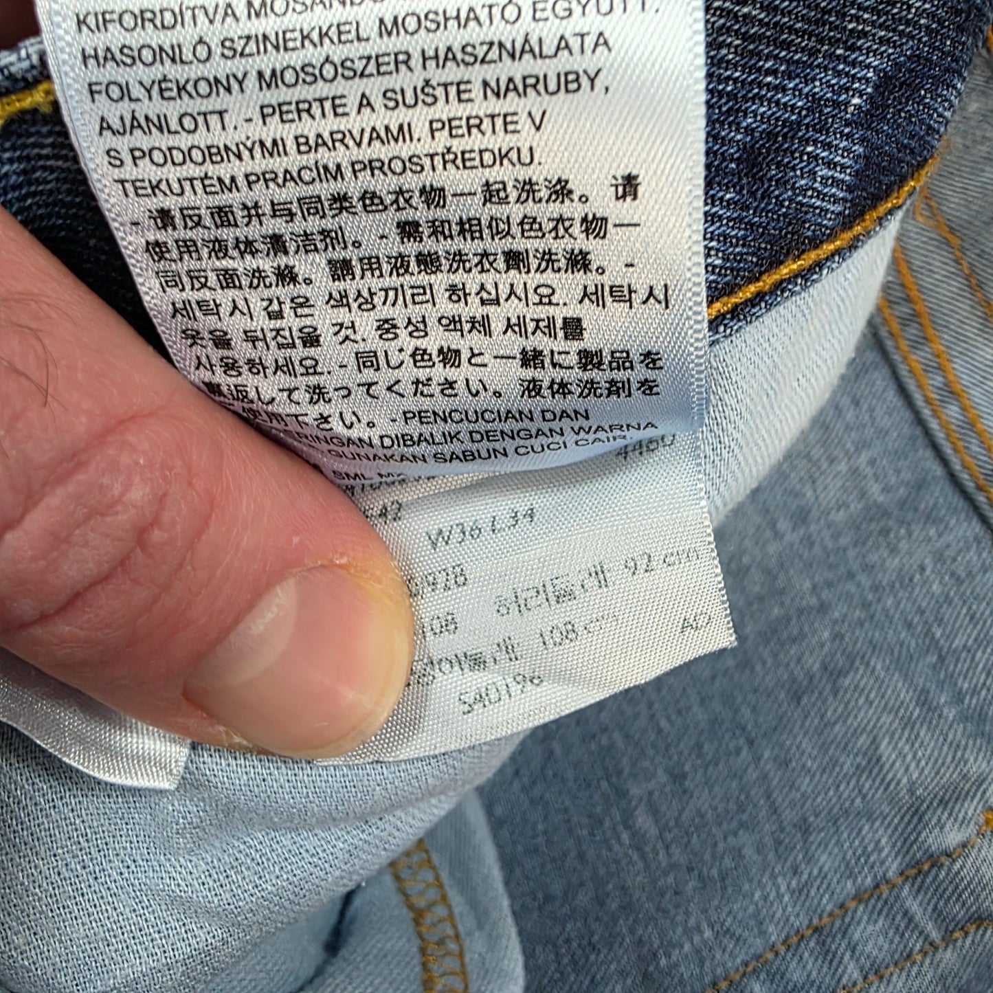 Levi’s 505 men’s straight leg jeans blue W36 L34 (actual inseam 33”)