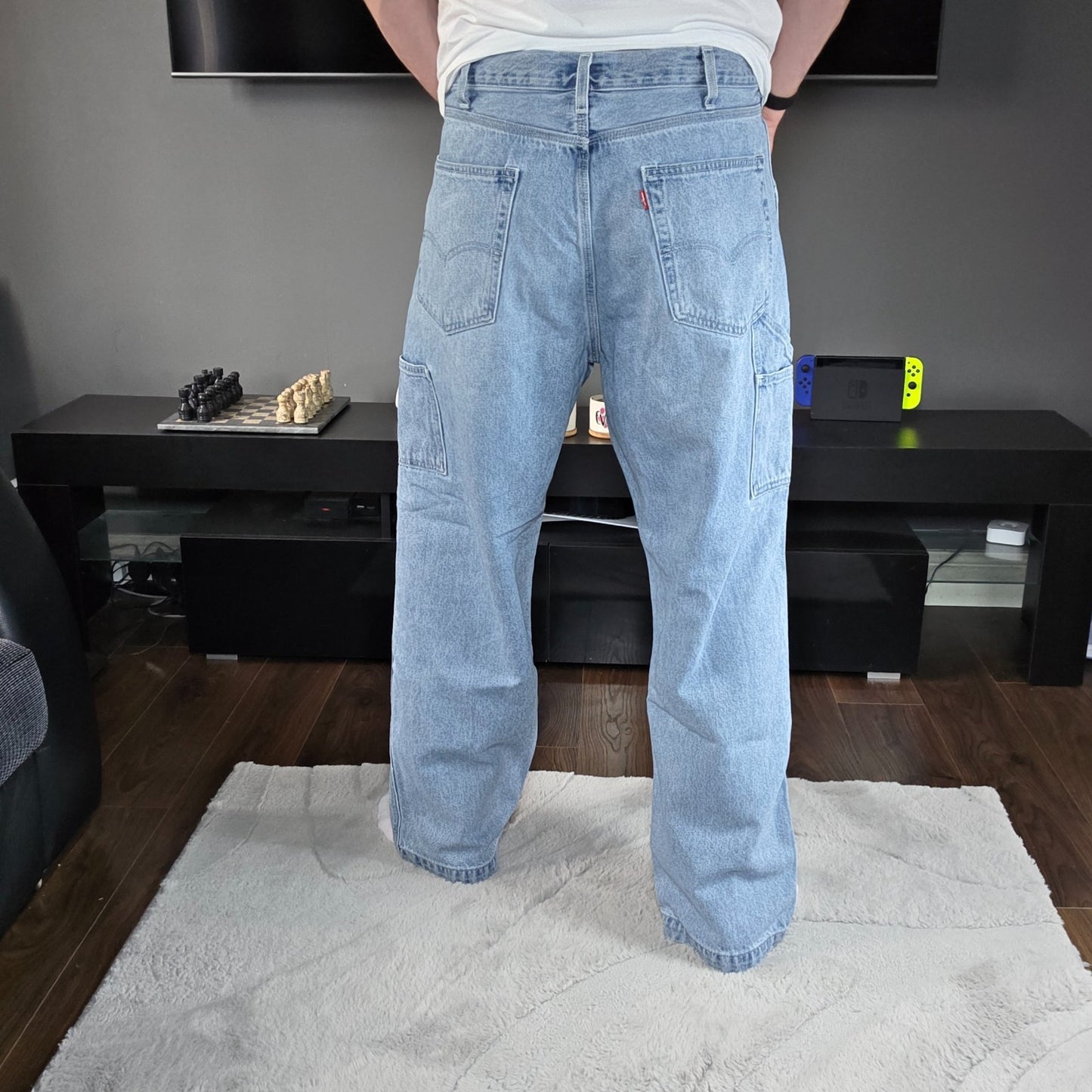 Levi’s carpenter jeans light blue W38 L32 men’s straight leg 77% cotton 23% hemp