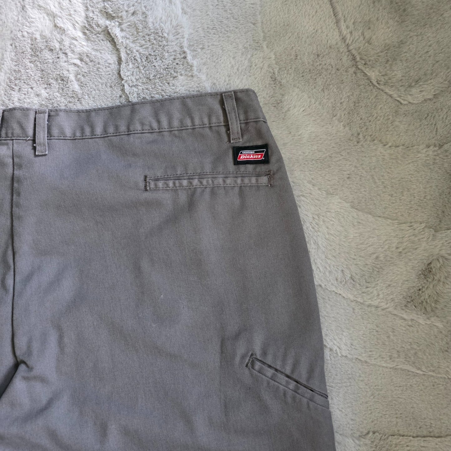 Dickies Cargo Shorts Grey W44 Long Inseam Utility Pocket Workwear Style
