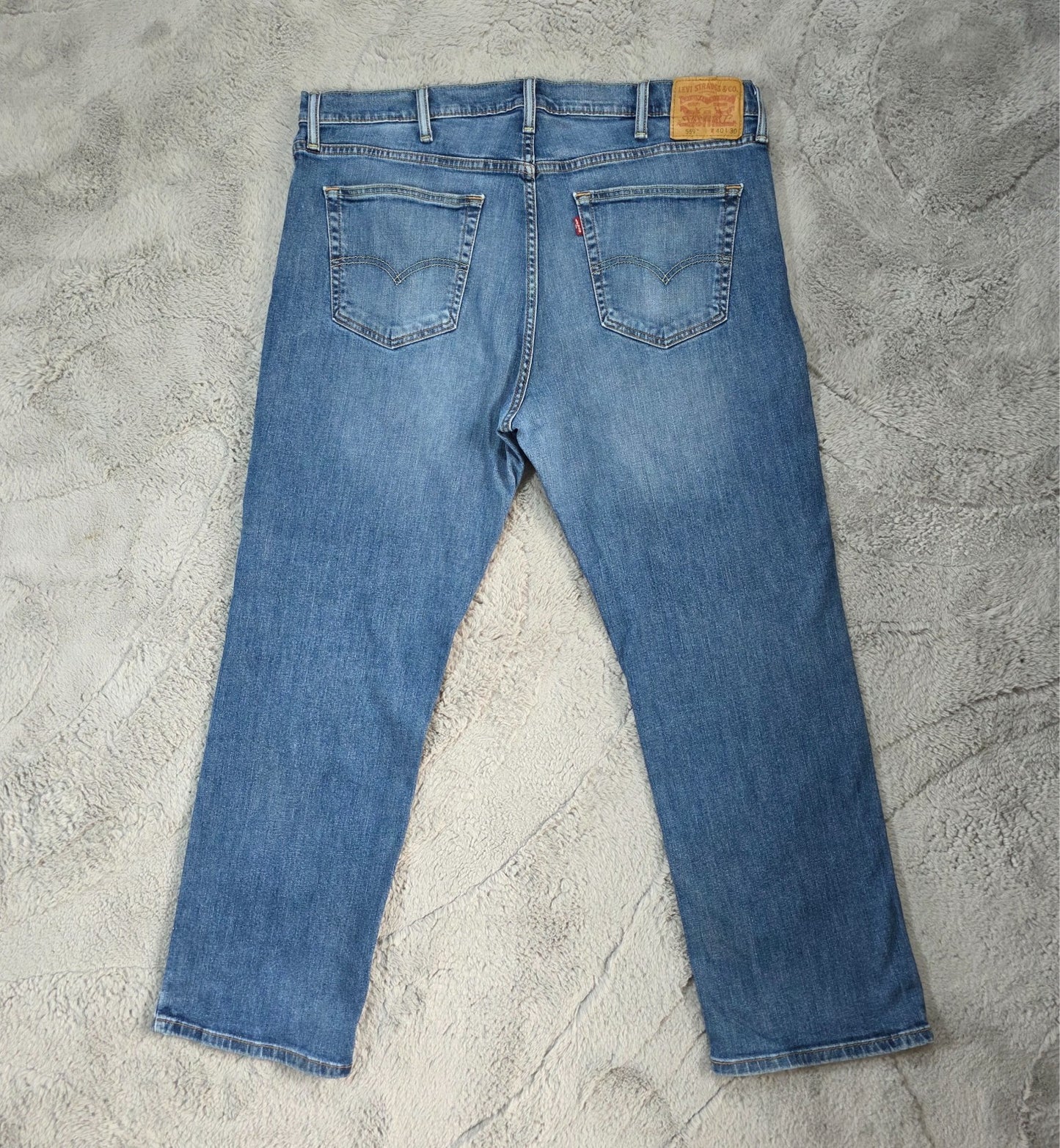 Levi’s 559 Men’s Relaxed Straight Fit Jeans Blue W40 L30 Stretch Colombia Made