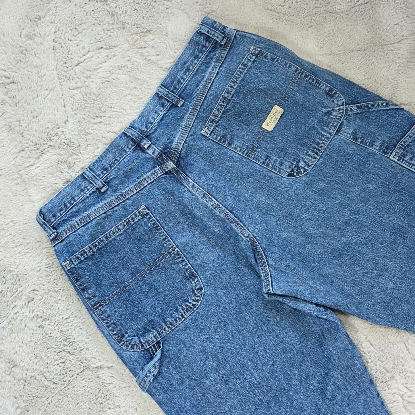 Wrangler Carpenter Jeans Blue W36 L27 Straight Leg 100% Cotton Mexico