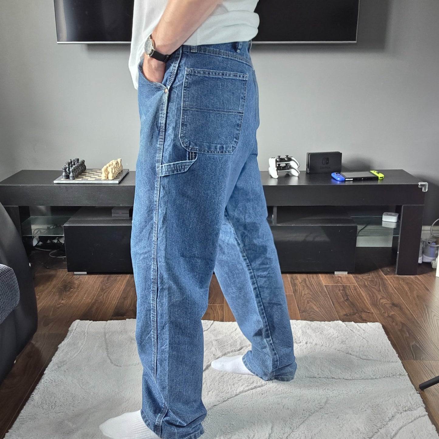 Wrangler Carpenter Jeans 94LSWDV Men’s Straight Blue W38 L34 (39x34) Workwear