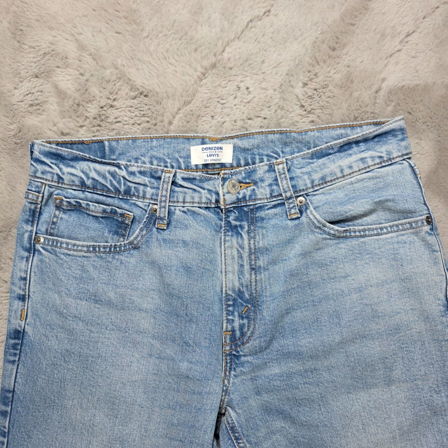 Denizen from Levi's 231 Athletic Fit Jeans W33 L32 Stonewash Stretch Denim