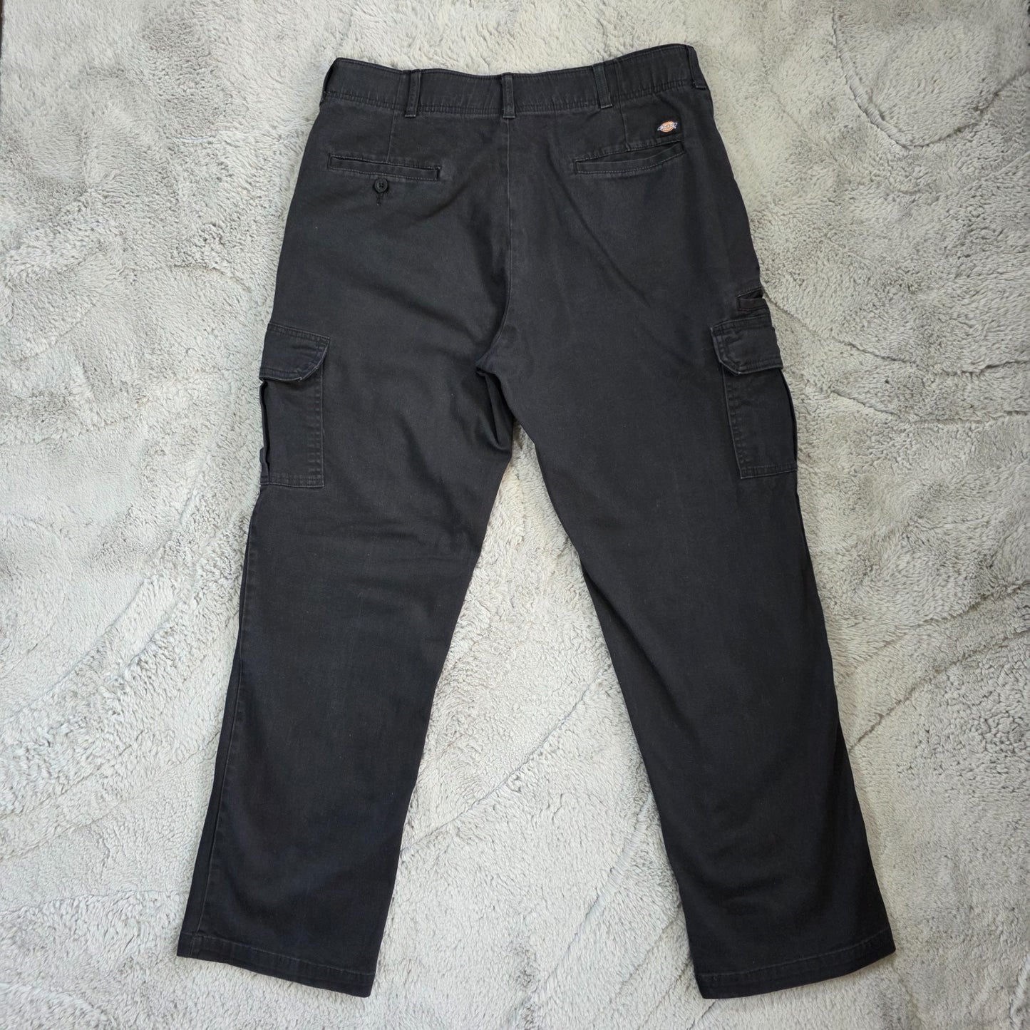 Dickies Cargo Trousers Black W35 L30 Straight Leg Work Pants Nicaragua