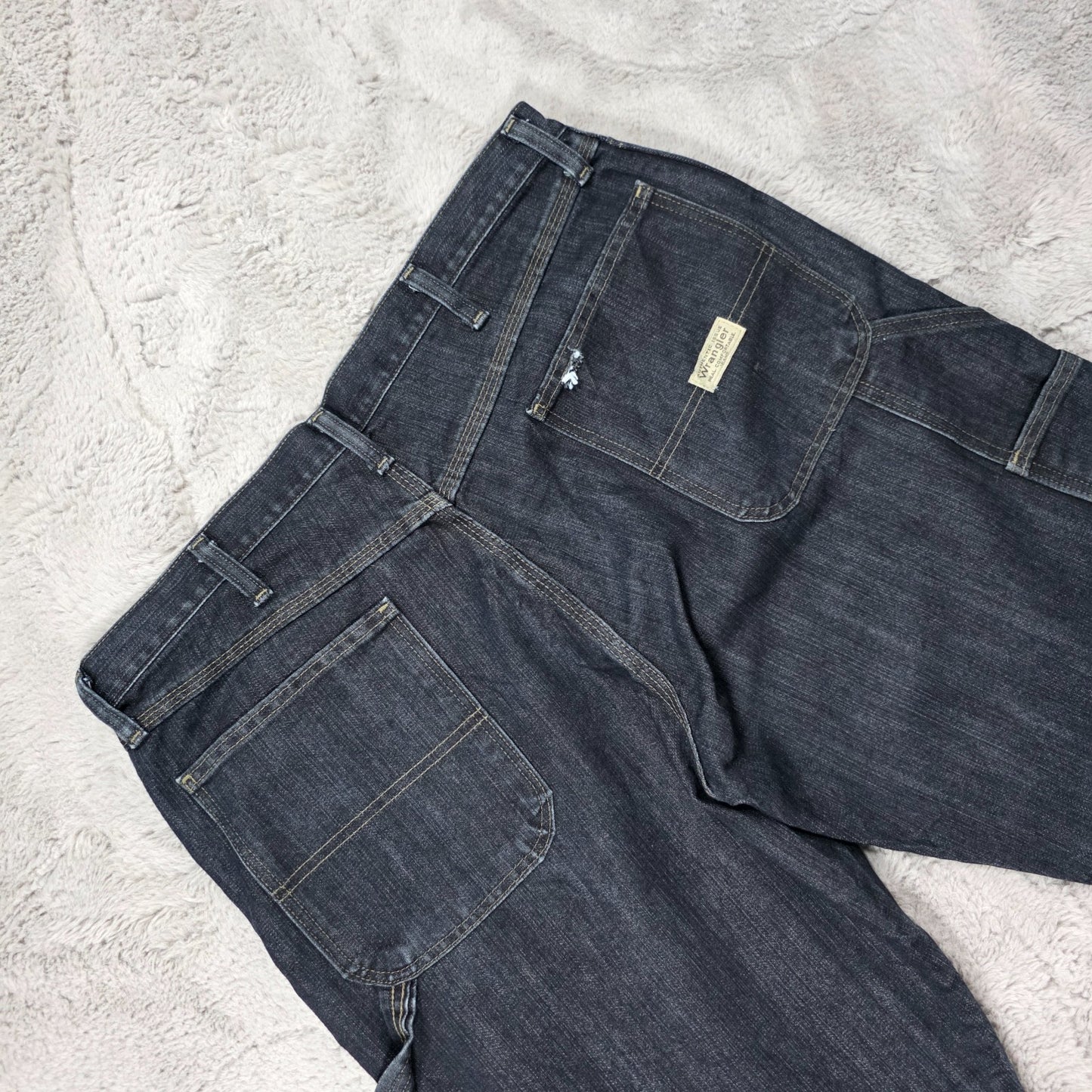 Wrangler Carpenter Jeans 94SE0KB Blue Straight Fit W36 L30 Made in Nicaragua
