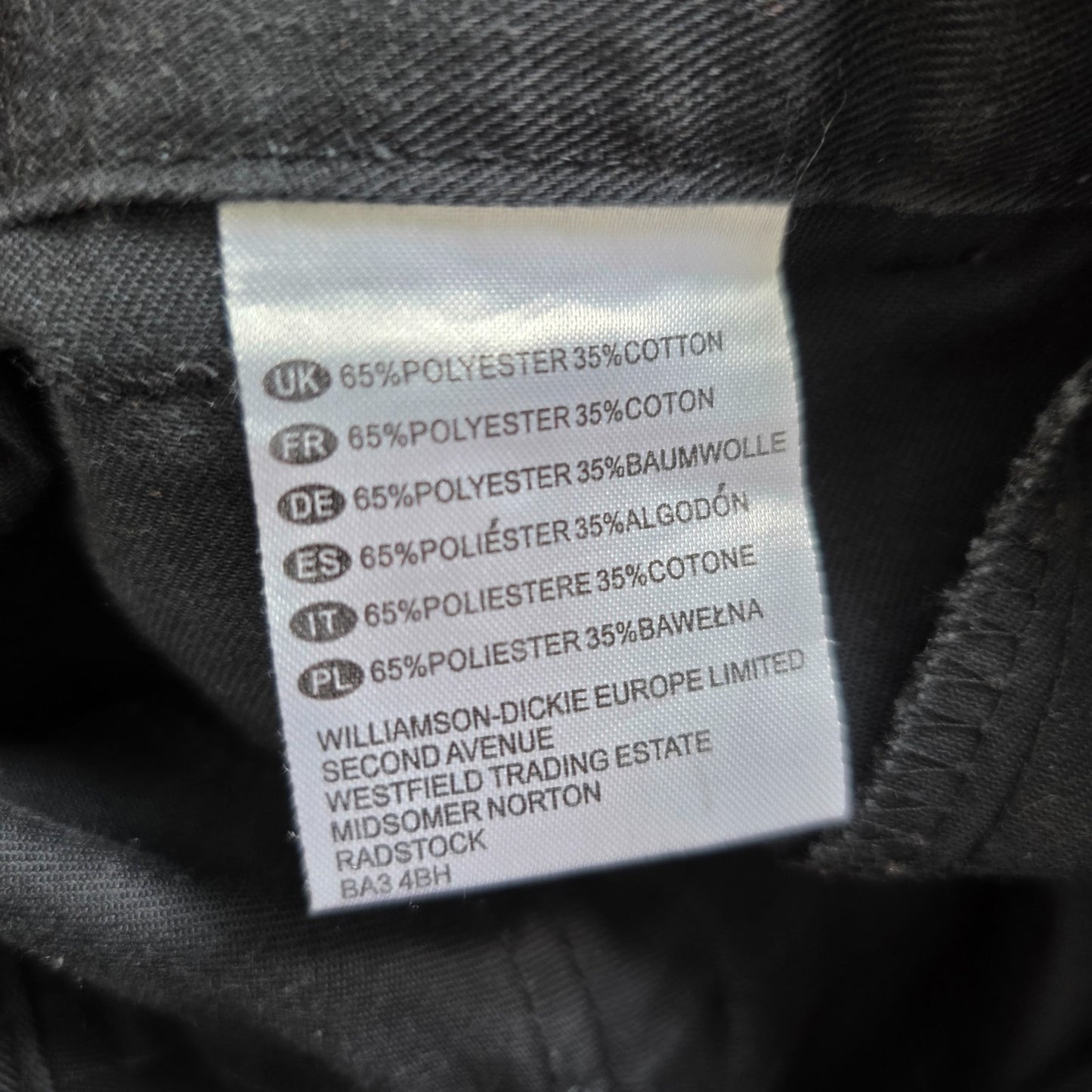 Dickies Cargo Work Pants W30 L33 Black Carpenter Trousers Double Knee Workwear
