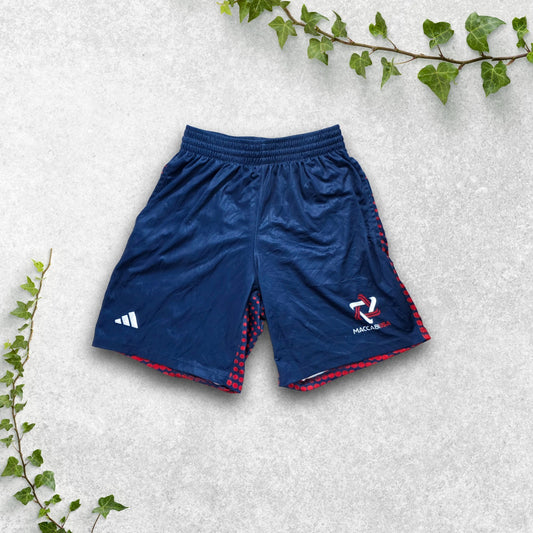 Adidas Maccabi USA Sports Shorts Navy Red Size M Men's Basketball Gym Training
