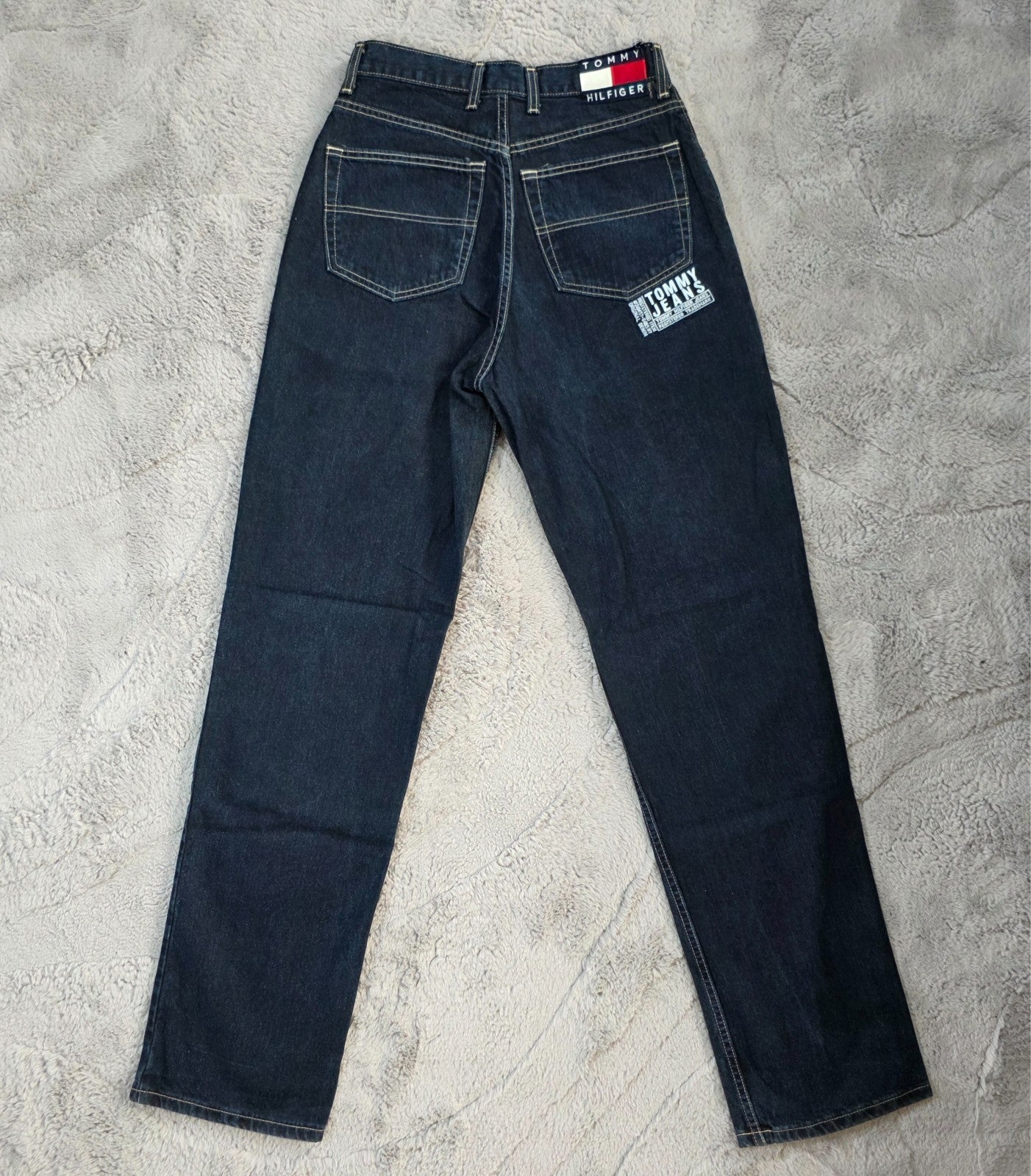 Tommy Hilfiger USA Made Baggy Relaxed Fit Blue Denim Jeans W29 L32 (Actual 29x36