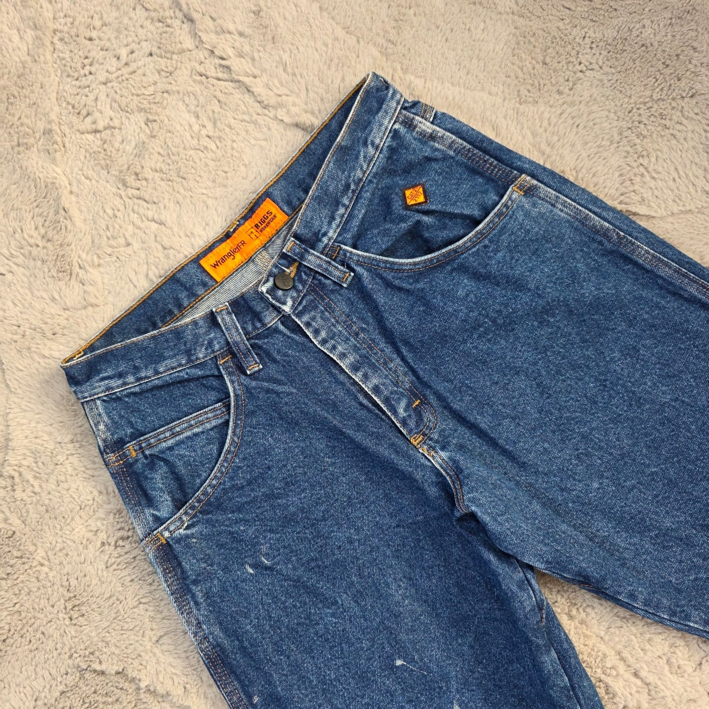 Wrangler Riggs Workwear flame resistant carpenter jeans blue men’s W29 L30 FR 3W