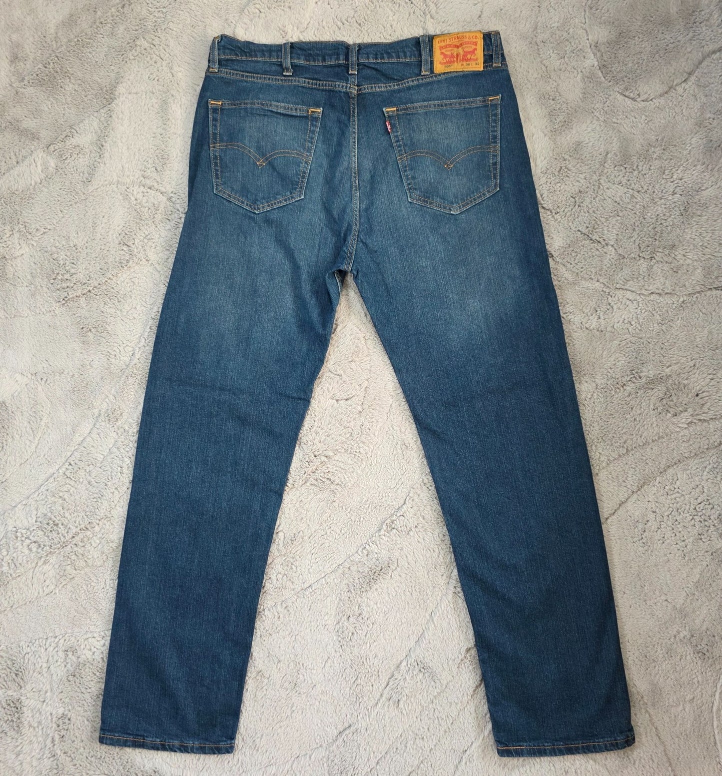 Levi’s 505 men’s straight blue jeans W38 L32 classic fit stretch denim