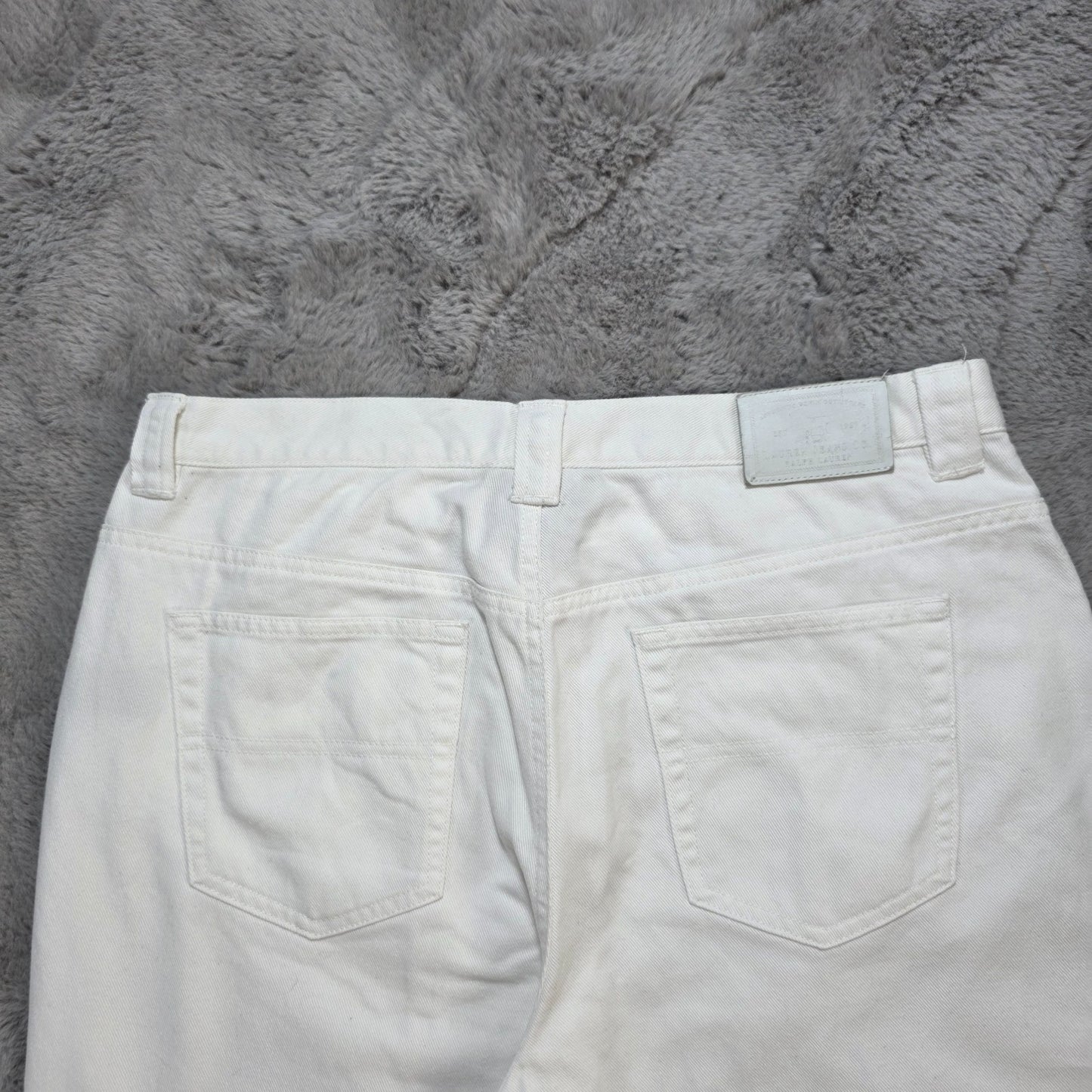 Lauren Ralph Lauren White Cotton Jeans Women’s Size UK 14 W30 L26 Straight Leg