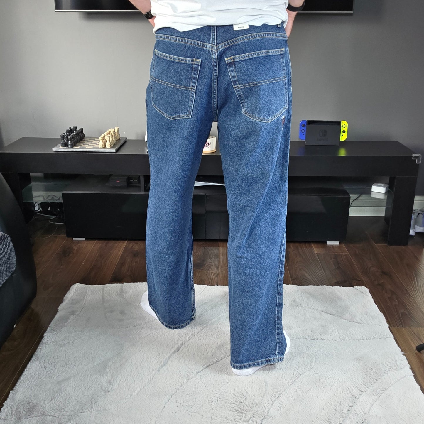 Tommy Hilfiger Relaxed Fit Blue Denim Jeans W34 L30 Made in Mexico US Components