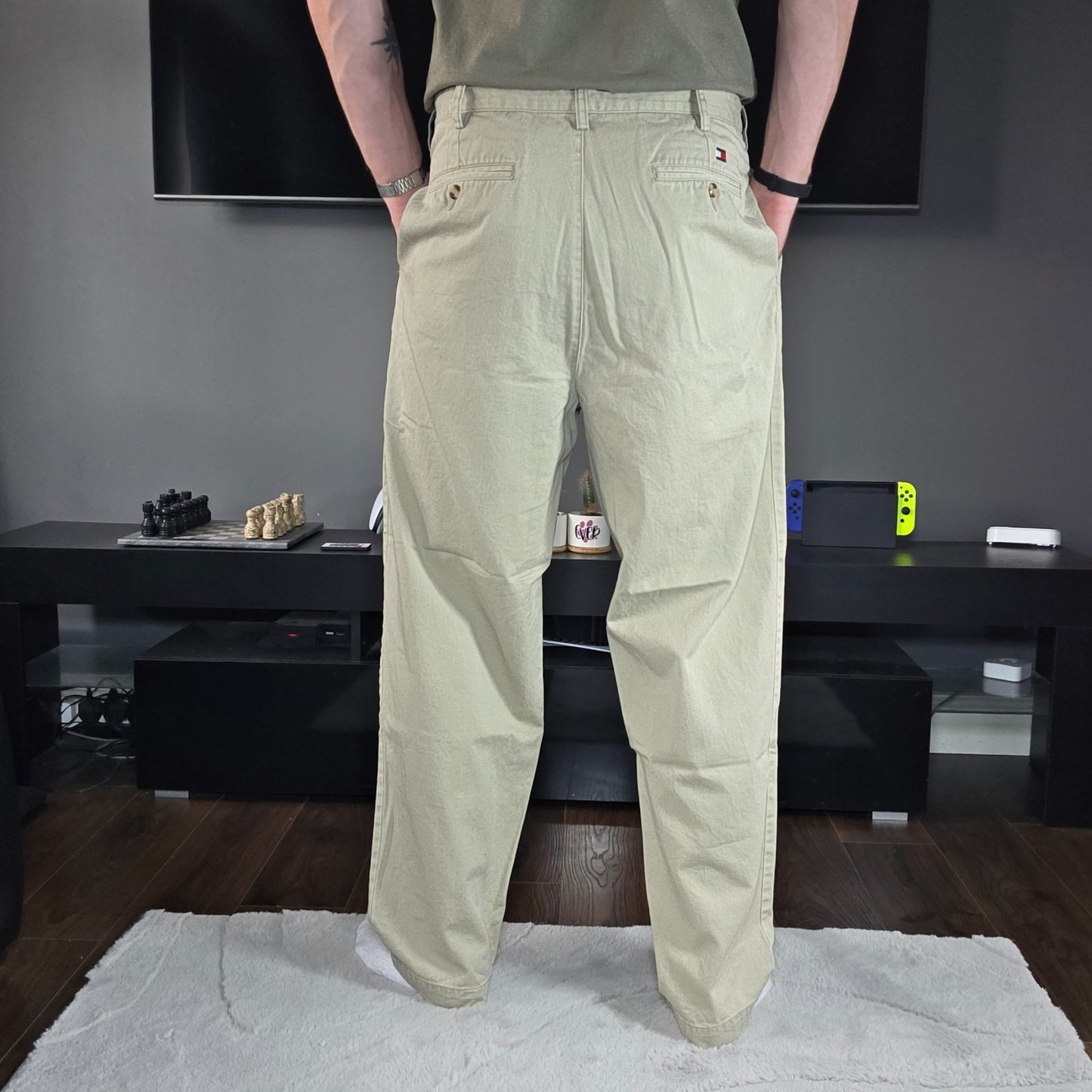 Tommy Hilfiger Beige Chino Trousers W36 L32 100% Cotton Sri Lanka Smart Casual