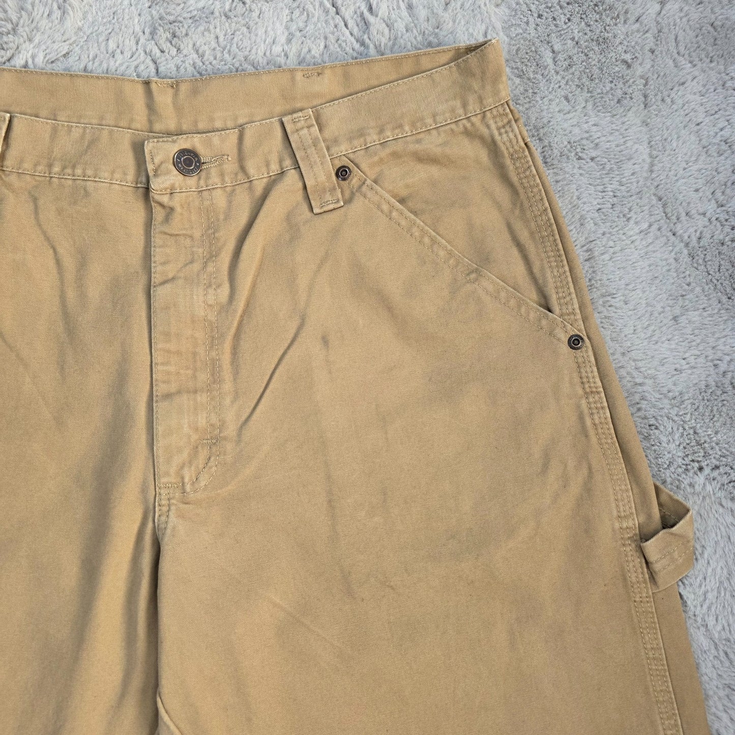 Wrangler carpenter trousers beige men’s W34 L30 straight leg utility workwear je
