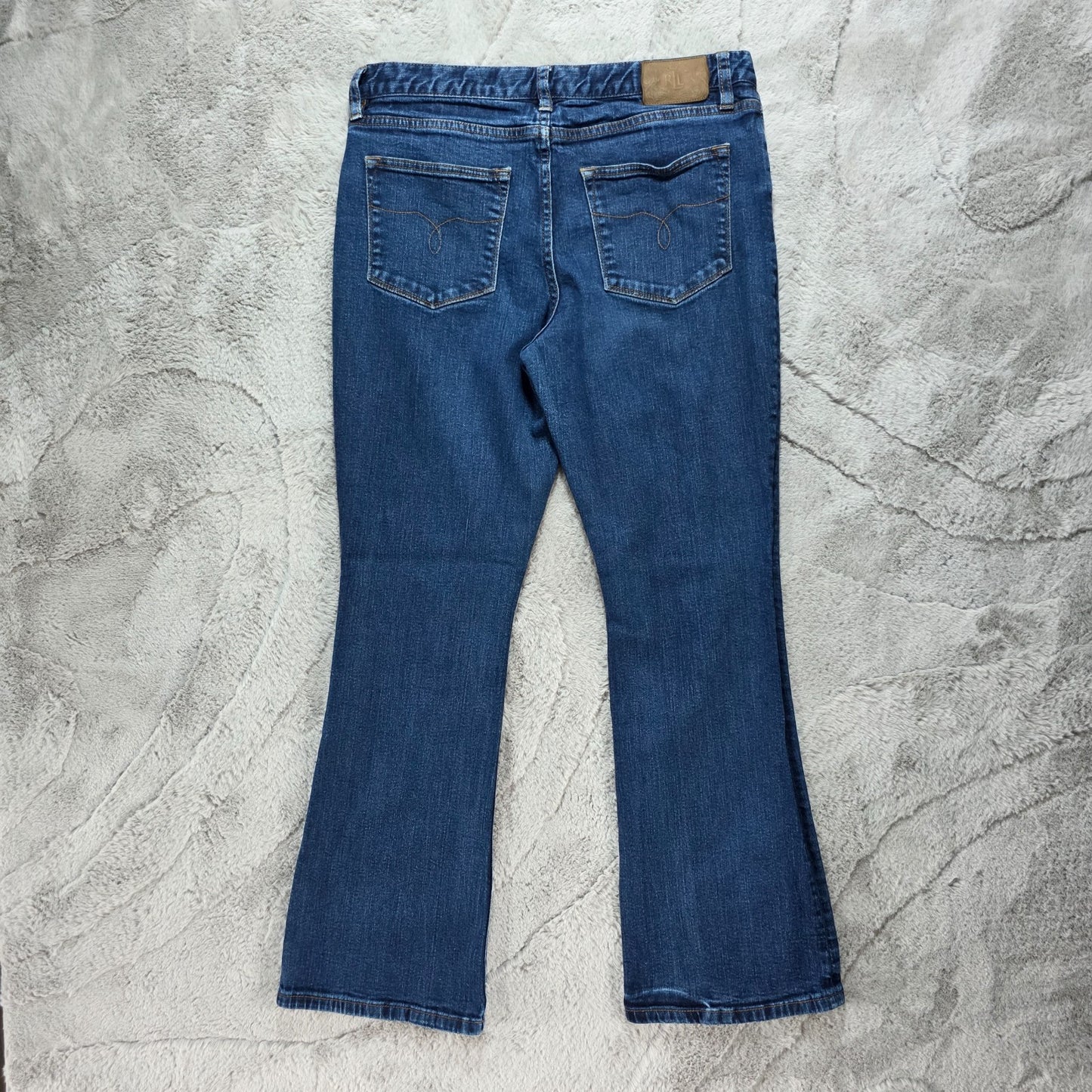 Lauren Jeans Co Ralph Lauren Women's Bootcut Jeans W30 L30 Dark Blue Stretch
