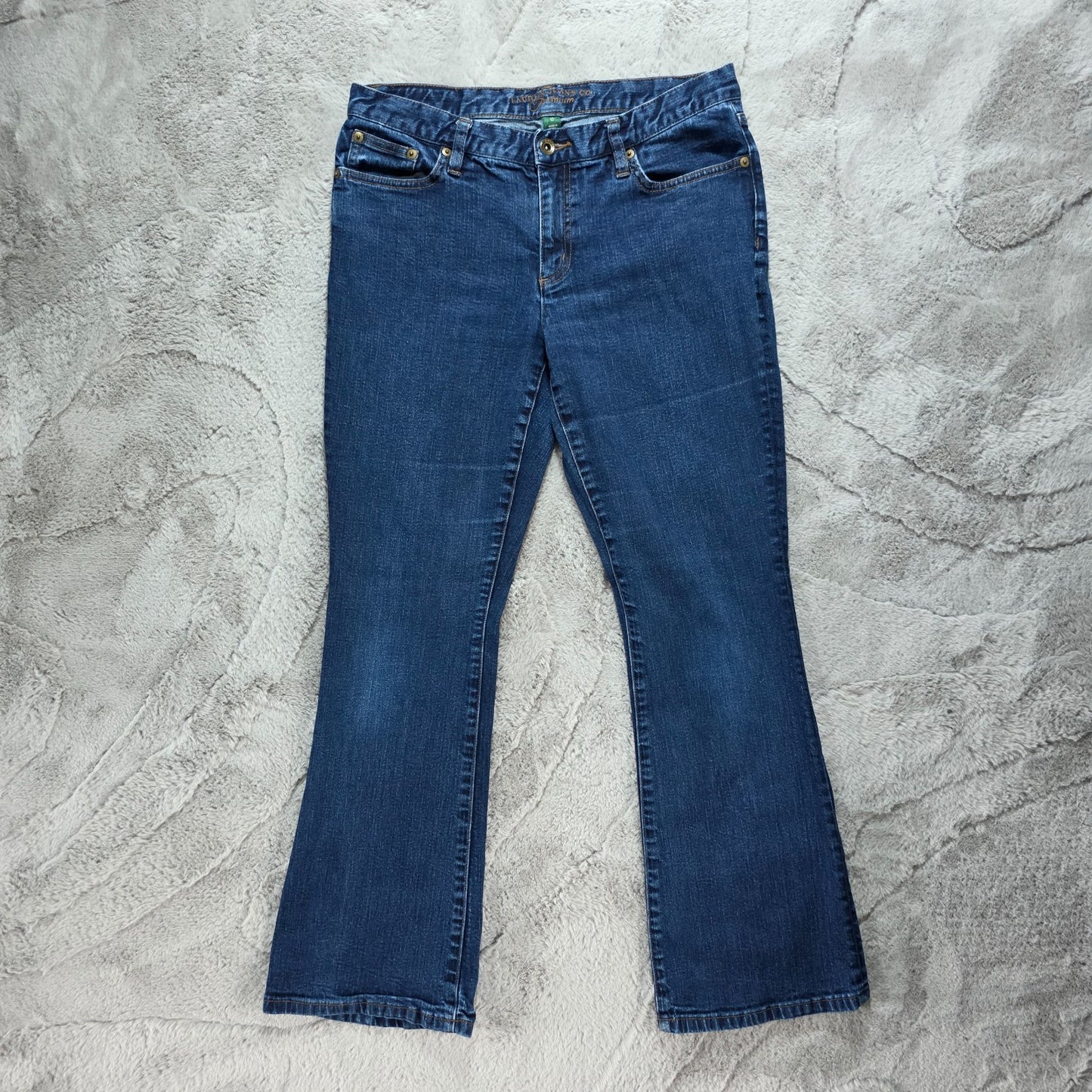 Lauren Jeans Co Ralph Lauren Women's Bootcut Jeans W30 L30 Dark Blue Stretch