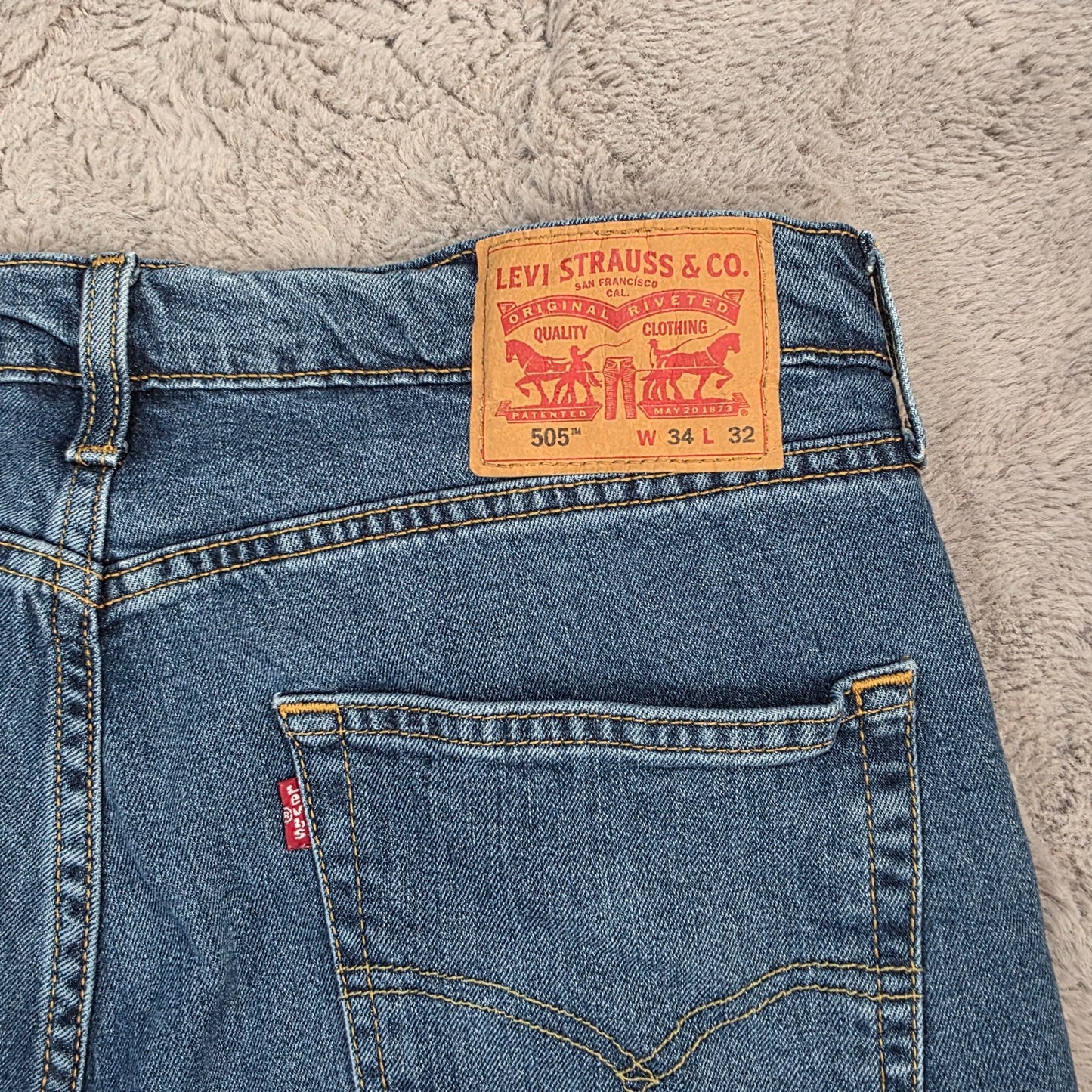 Levi’s 505 men’s straight leg jeans blue W34 L32