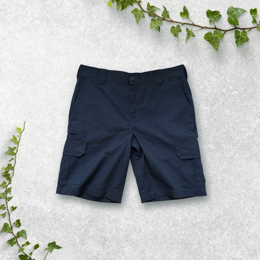 Dickies FLEX Navy Cargo Shorts W36 Regular Fit 65/35 Workwear Utility Men’s